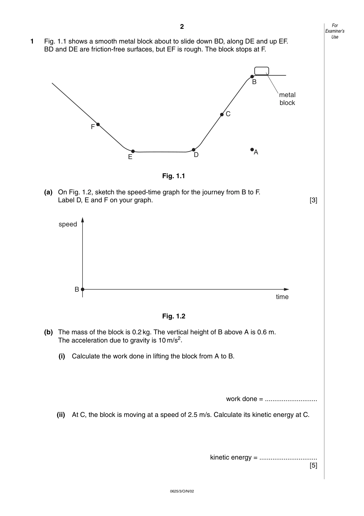 Cambridge IGCSE Physics 0625 2002 Oct/Nov Paper 3 · Variant 1 question paper, page 2 of 16