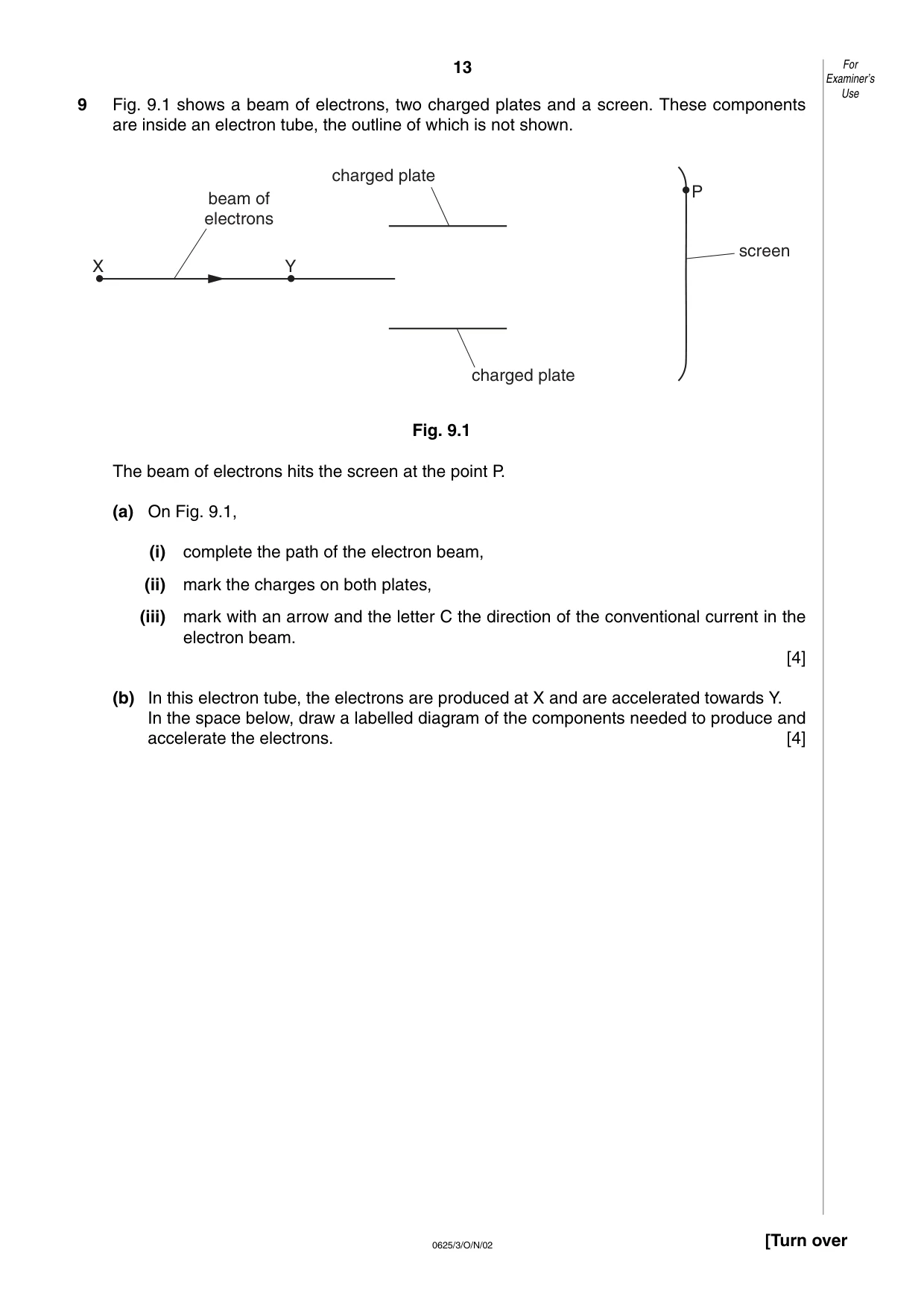 Cambridge IGCSE Physics 0625 2002 Oct/Nov Paper 3 · Variant 1 question paper, page 13 of 16
