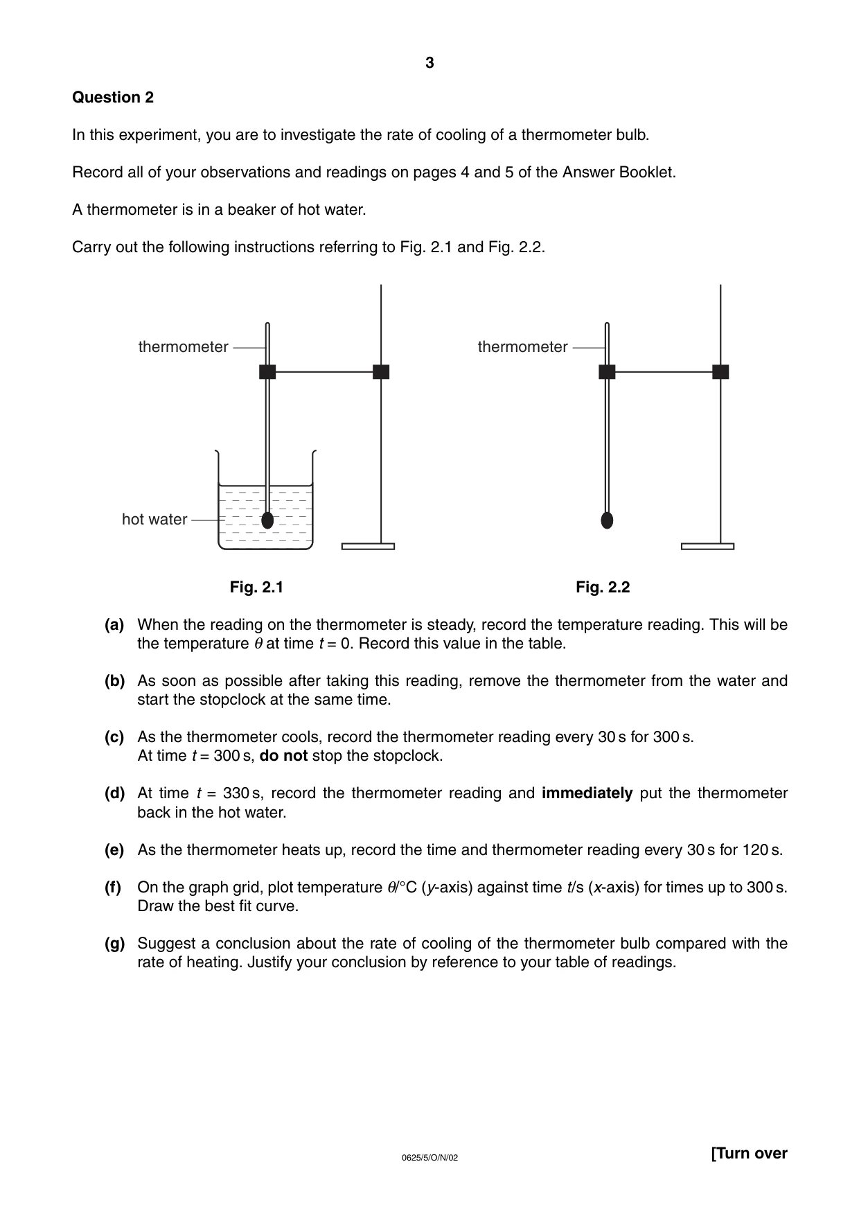 Cambridge IGCSE Physics 0625 2002 Oct/Nov Paper 5 · Variant 1 question paper, page 3 of 16