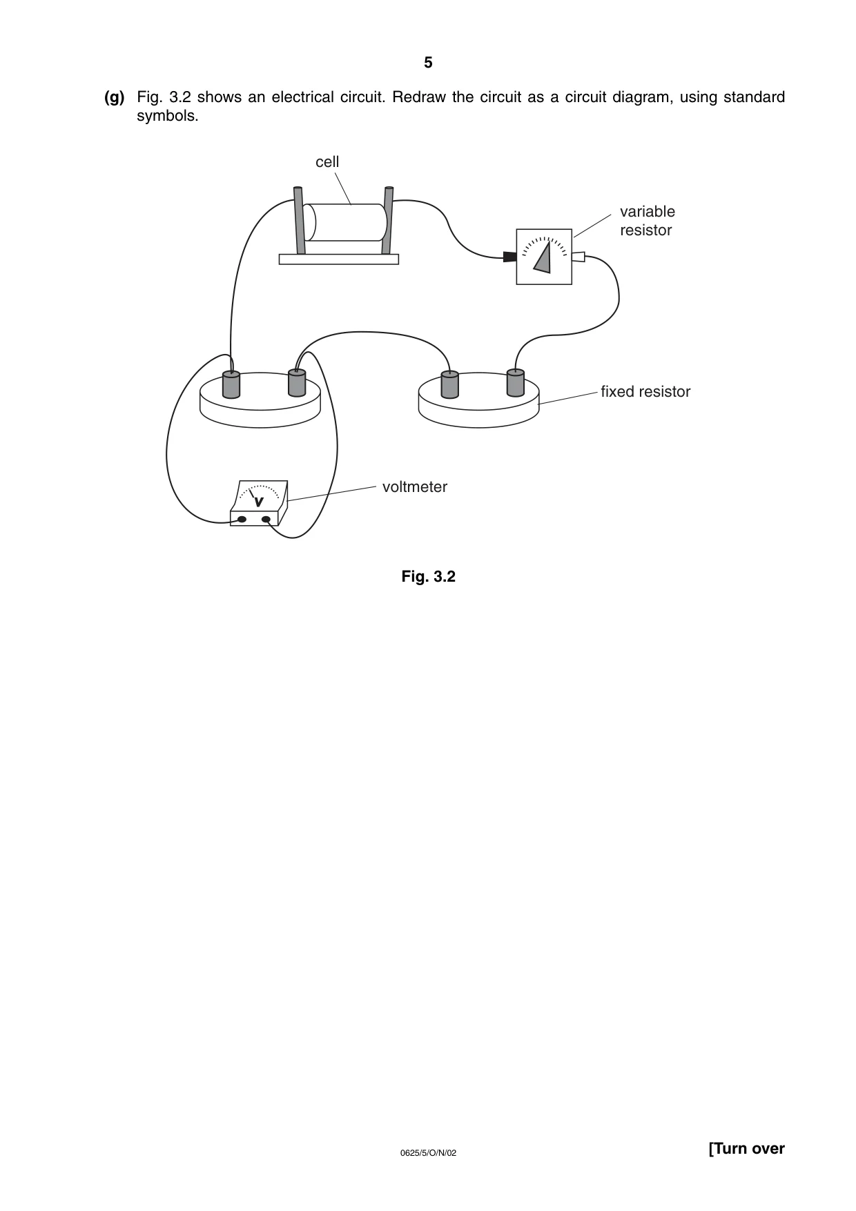 Cambridge IGCSE Physics 0625 2002 Oct/Nov Paper 5 · Variant 1 question paper, page 5 of 16