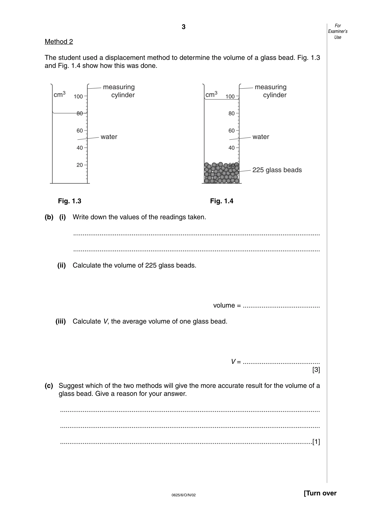 Cambridge IGCSE Physics 0625 2002 Oct/Nov Paper 6 · Variant 1 question paper, page 3 of 12