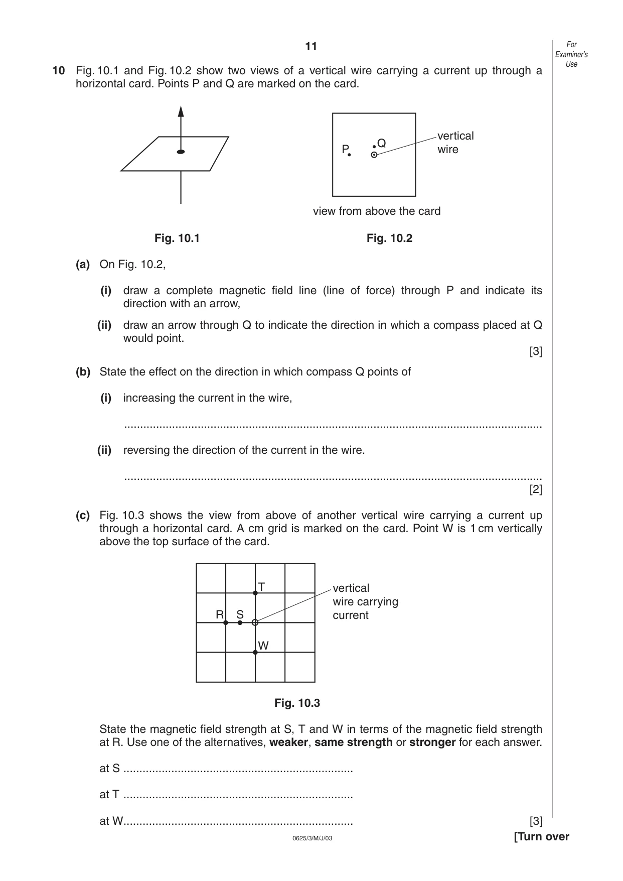 Cambridge IGCSE Physics 0625 2003 May/June Paper 3 · Variant 1 question paper, page 11 of 12