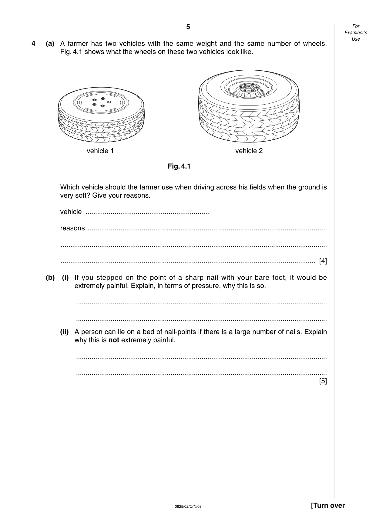 Cambridge IGCSE Physics 0625 2003 Oct/Nov Paper 2 · Variant 1 question paper, page 5 of 16