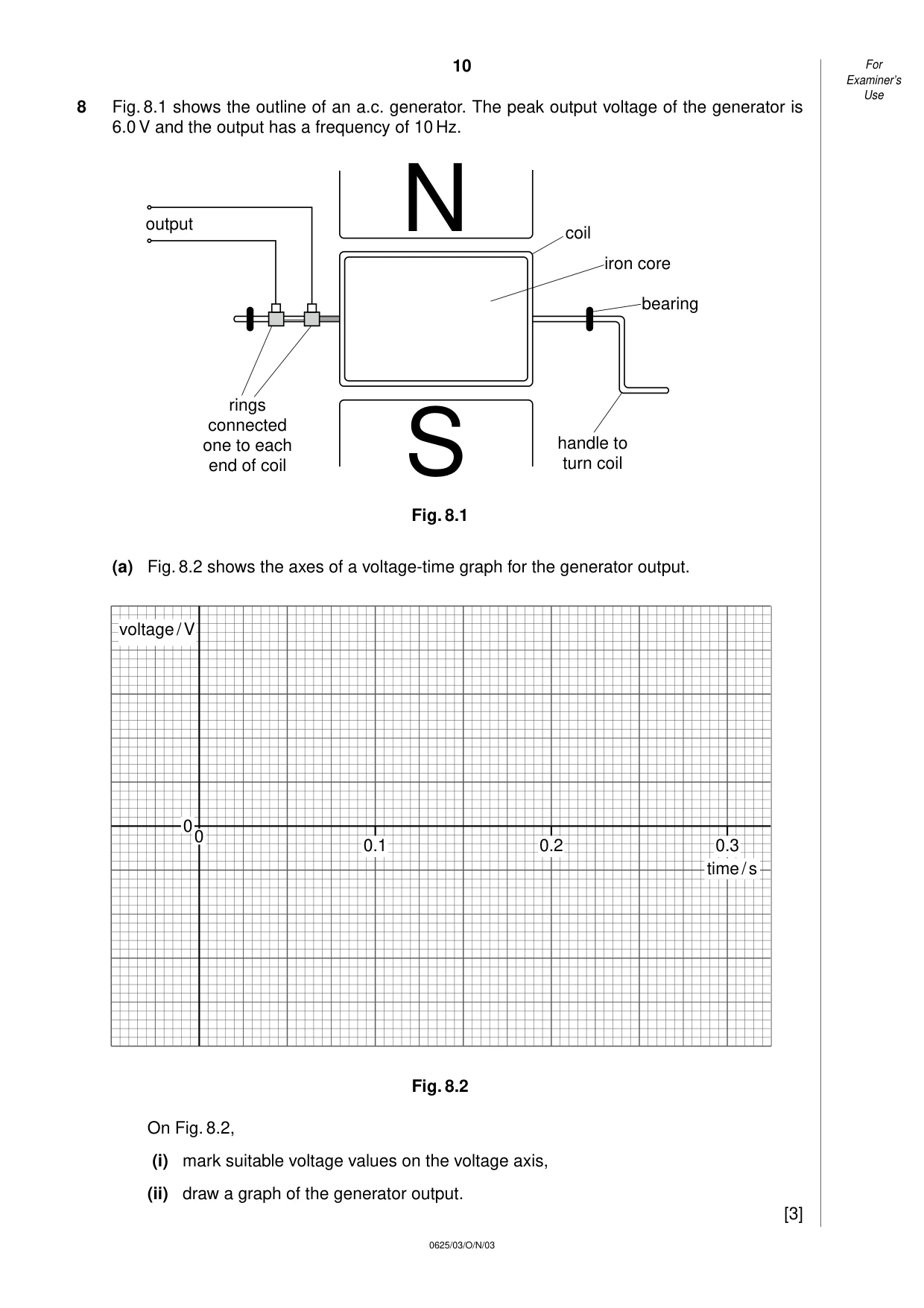 Cambridge IGCSE Physics 0625 2003 Oct/Nov Paper 3 · Variant 1 question paper, page 10 of 16