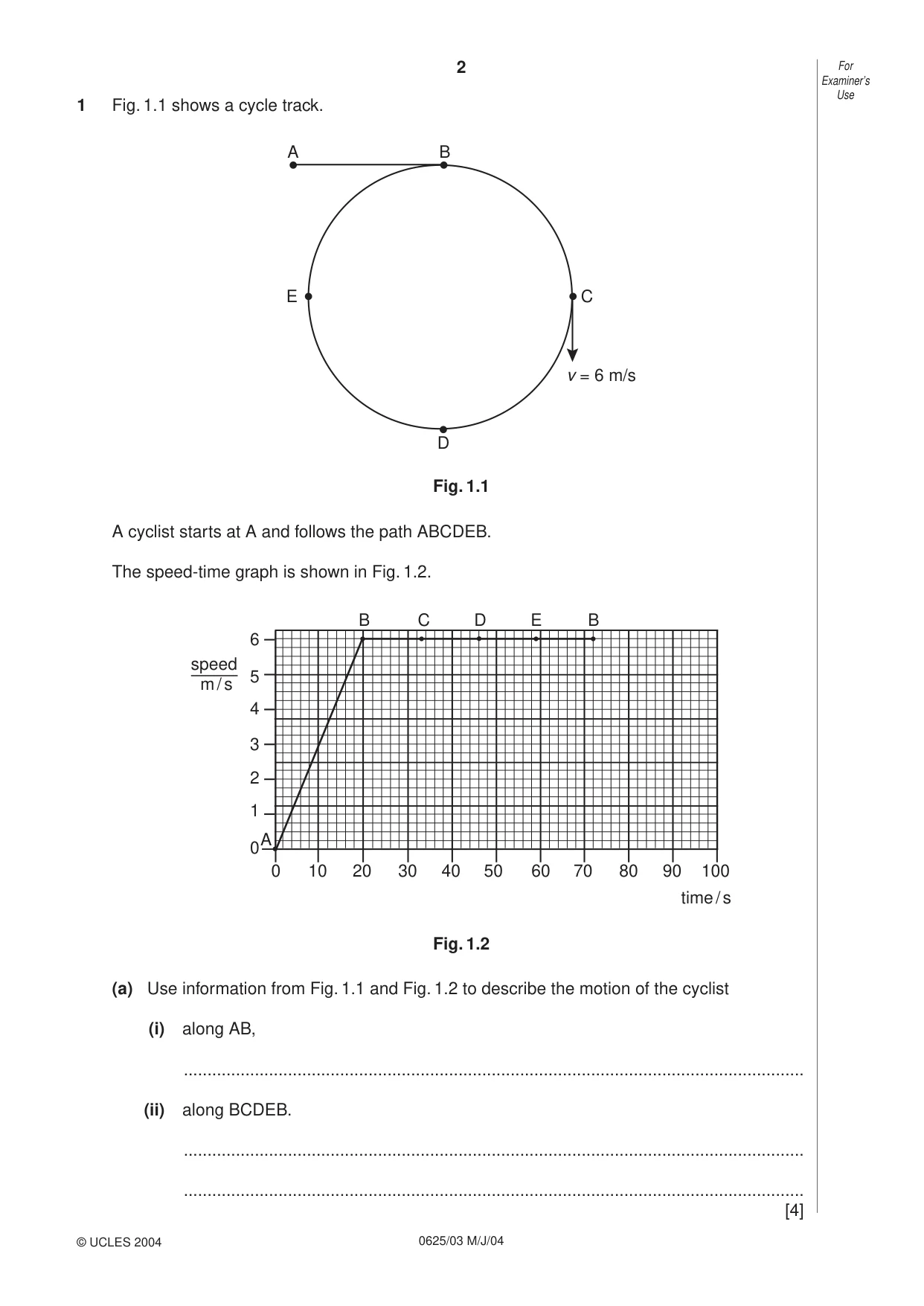 Cambridge IGCSE Physics 0625 2004 May/June Paper 3 · Variant 1 question paper, page 2 of 16