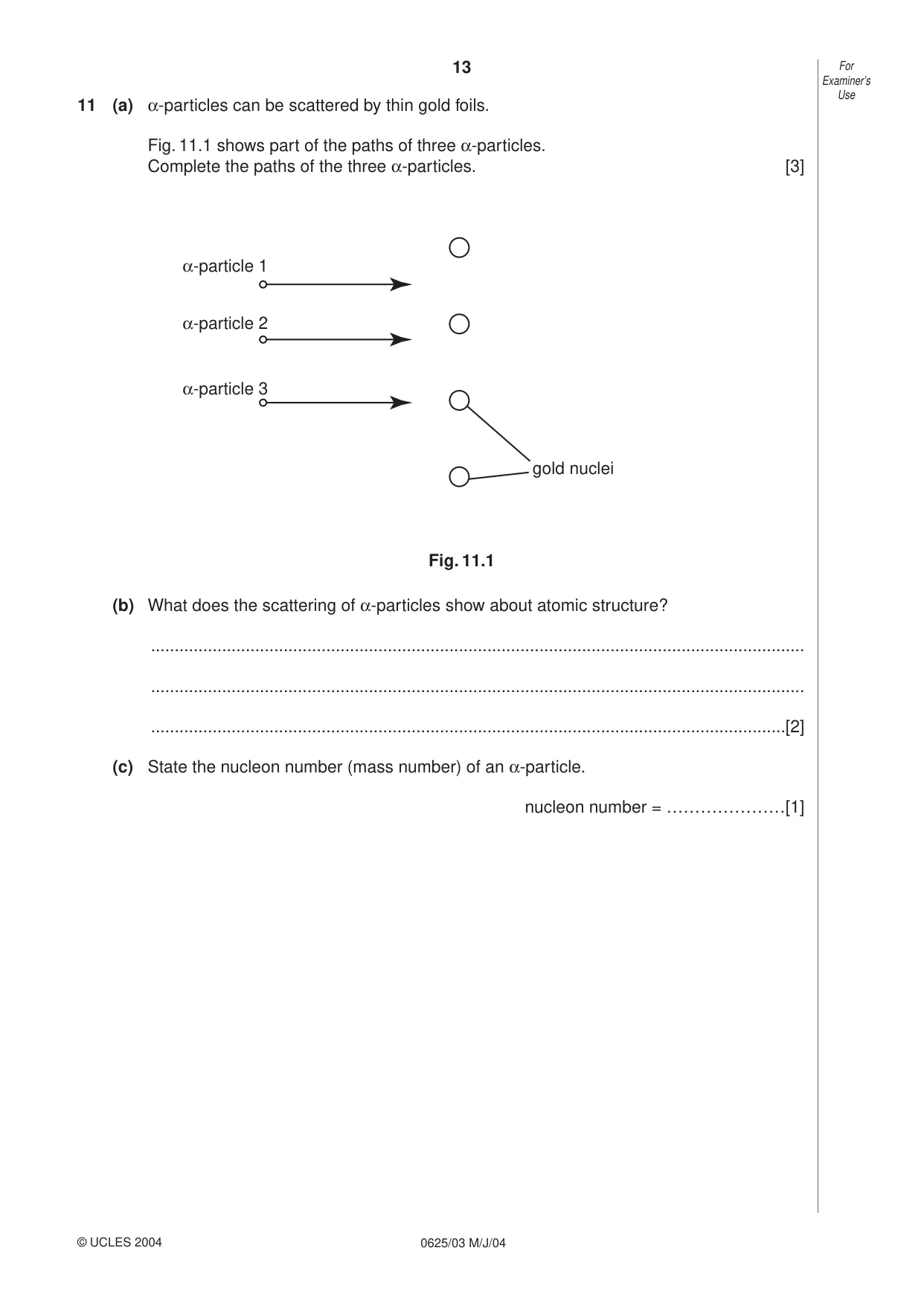 Cambridge IGCSE Physics 0625 2004 May/June Paper 3 · Variant 1 question paper, page 13 of 16