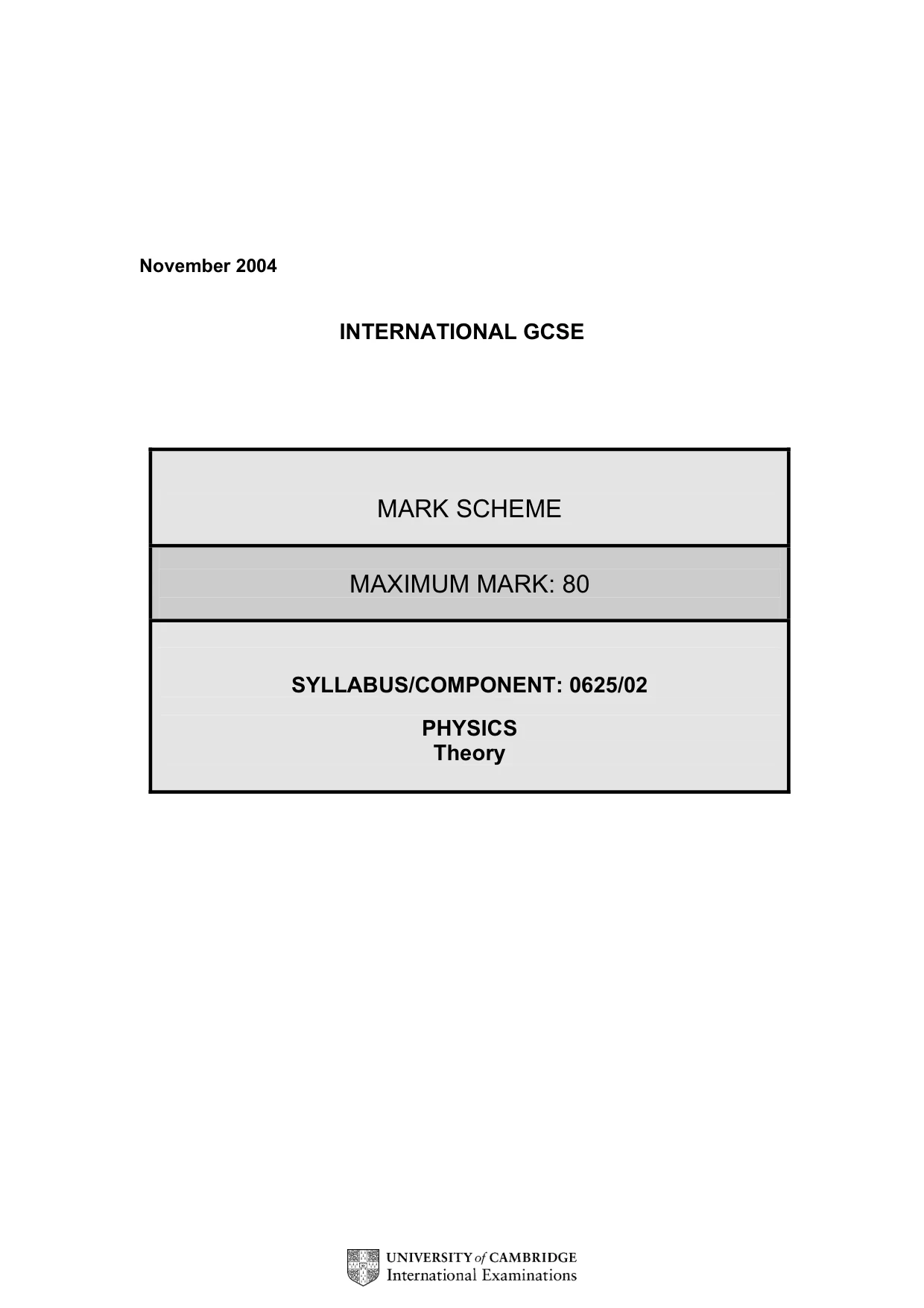 Mark scheme, page 3 of 8