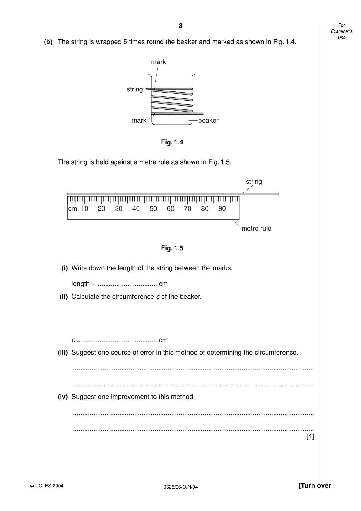 Cambridge IGCSE Physics 0625 2004 Oct/Nov Paper 6 · Variant 1 question paper, page 3 of 12