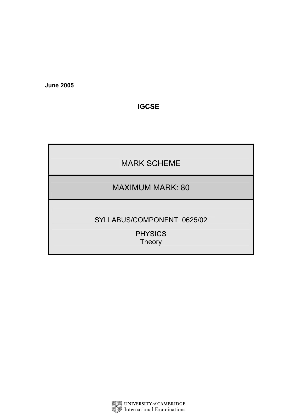 Mark scheme, page 3 of 7