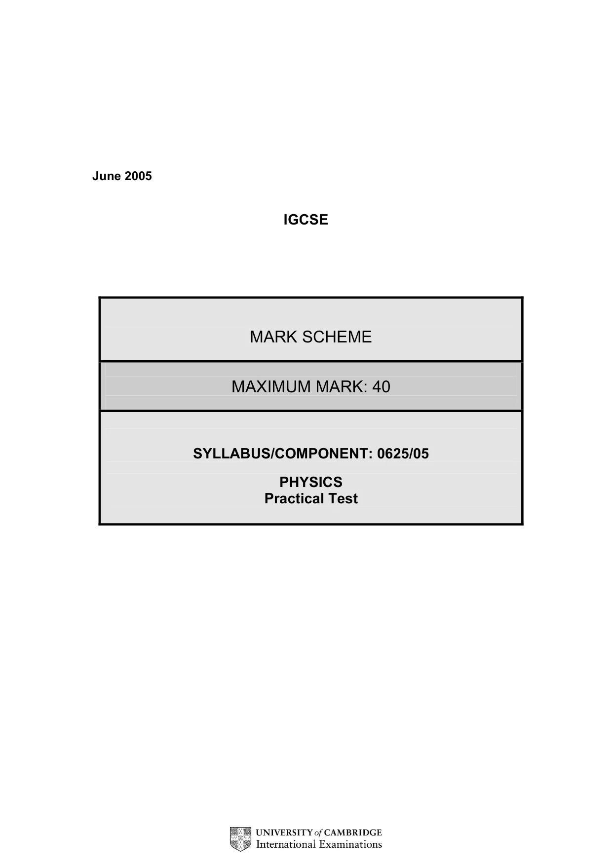 Mark scheme, page 3 of 5