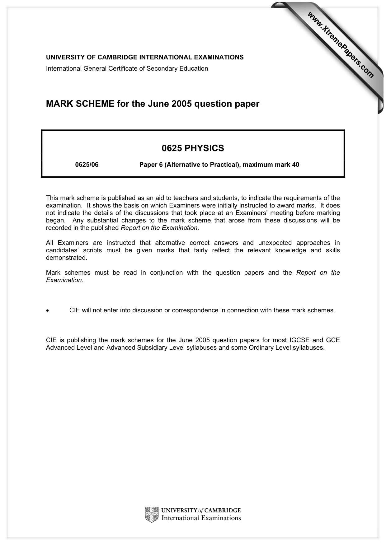 Mark scheme, page 1 of 5