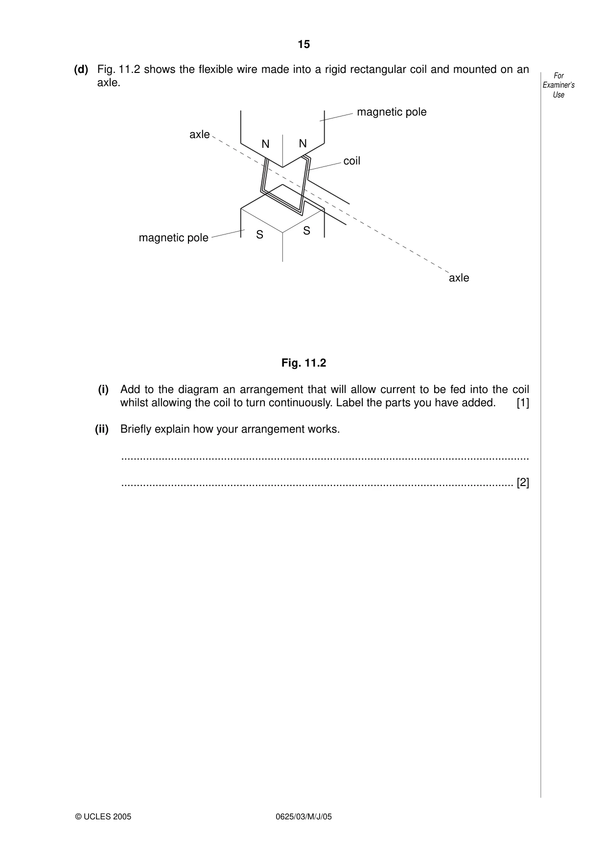 Cambridge IGCSE Physics 0625 2005 May/June Paper 3 · Variant 1 question paper, page 15 of 16