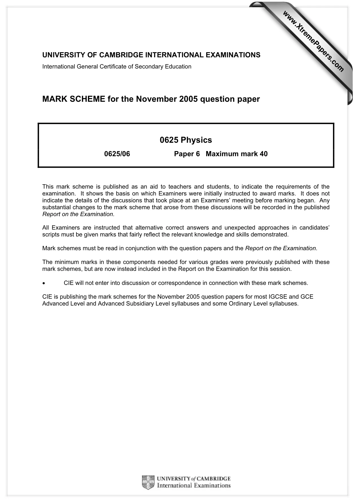 Mark scheme, page 1 of 3