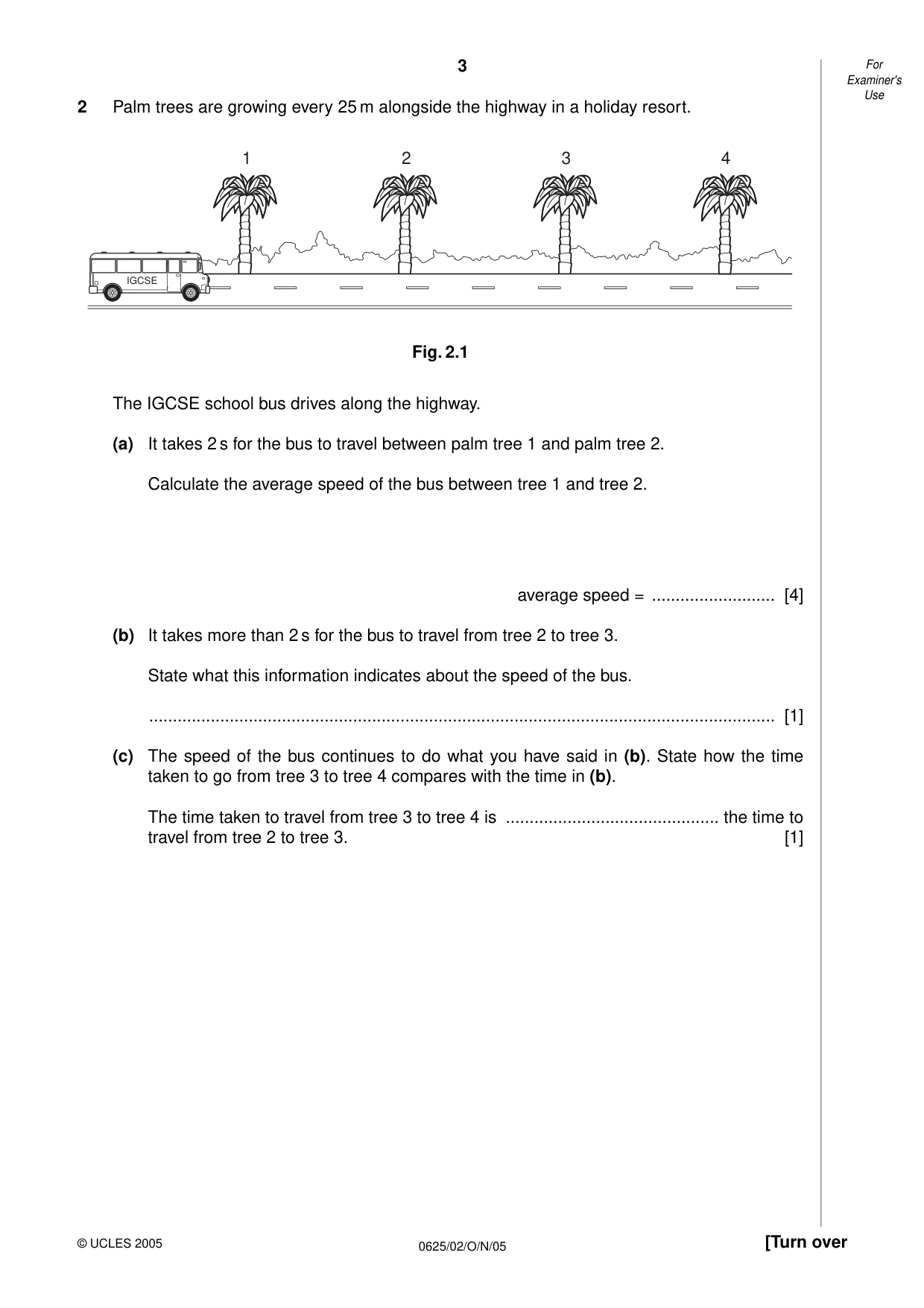 Cambridge IGCSE Physics 0625 2005 Oct/Nov Paper 2 · Variant 1 question paper, page 3 of 16