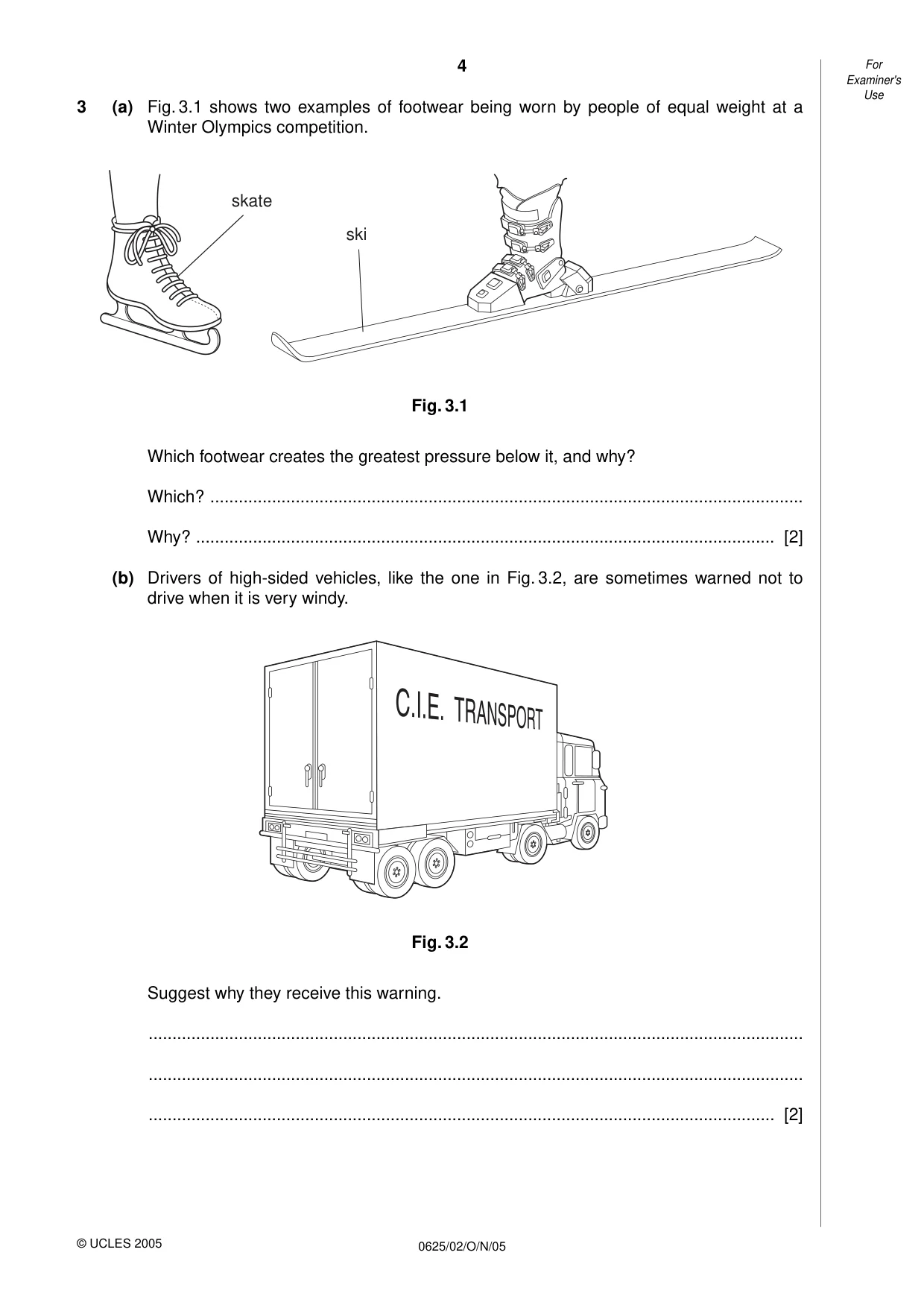 Cambridge IGCSE Physics 0625 2005 Oct/Nov Paper 2 · Variant 1 question paper, page 4 of 16