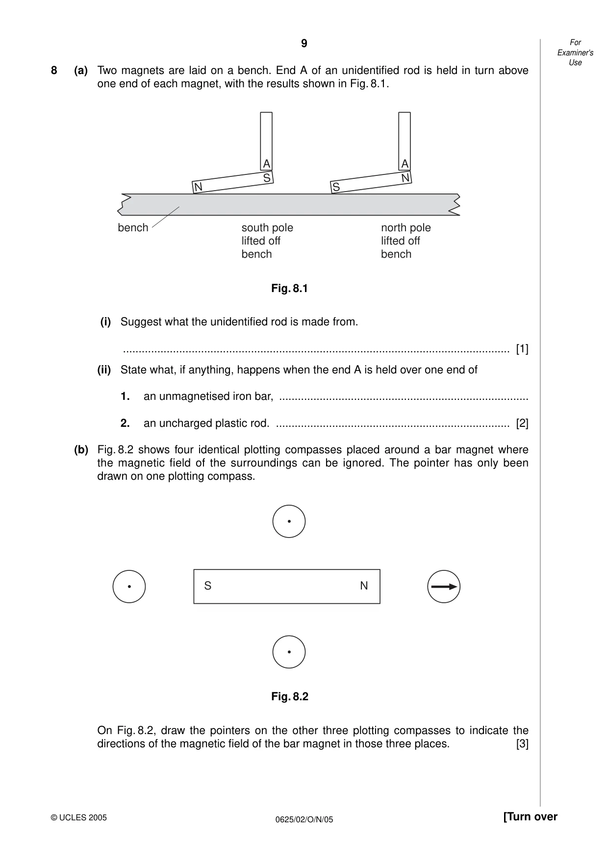 Cambridge IGCSE Physics 0625 2005 Oct/Nov Paper 2 · Variant 1 question paper, page 9 of 16