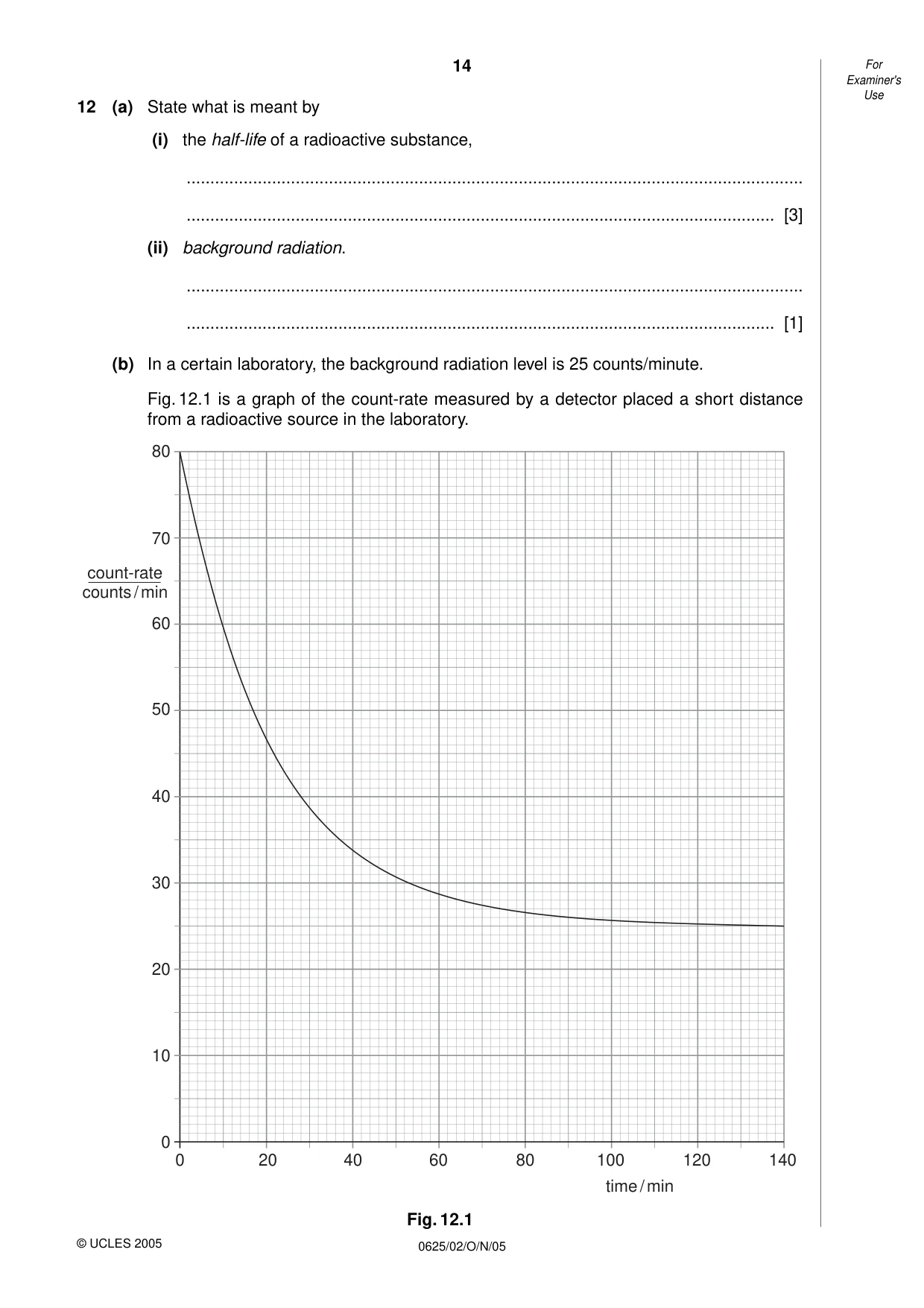 Cambridge IGCSE Physics 0625 2005 Oct/Nov Paper 2 · Variant 1 question paper, page 14 of 16