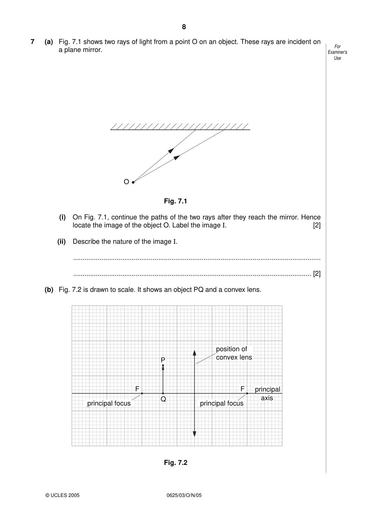 Cambridge IGCSE Physics 0625 2005 Oct/Nov Paper 3 · Variant 1 question paper, page 8 of 16