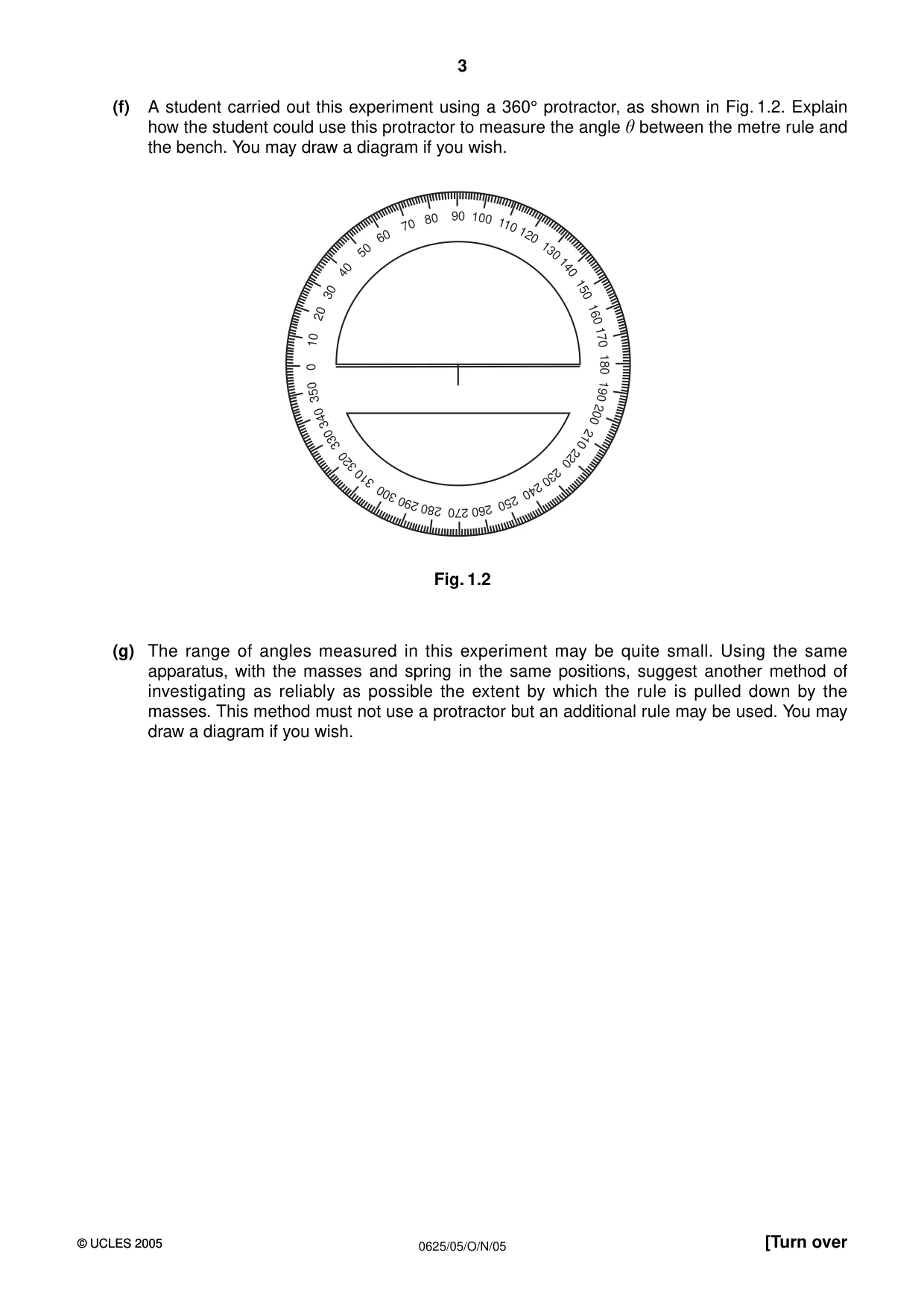 Cambridge IGCSE Physics 0625 2005 Oct/Nov Paper 5 · Variant 1 question paper, page 3 of 8