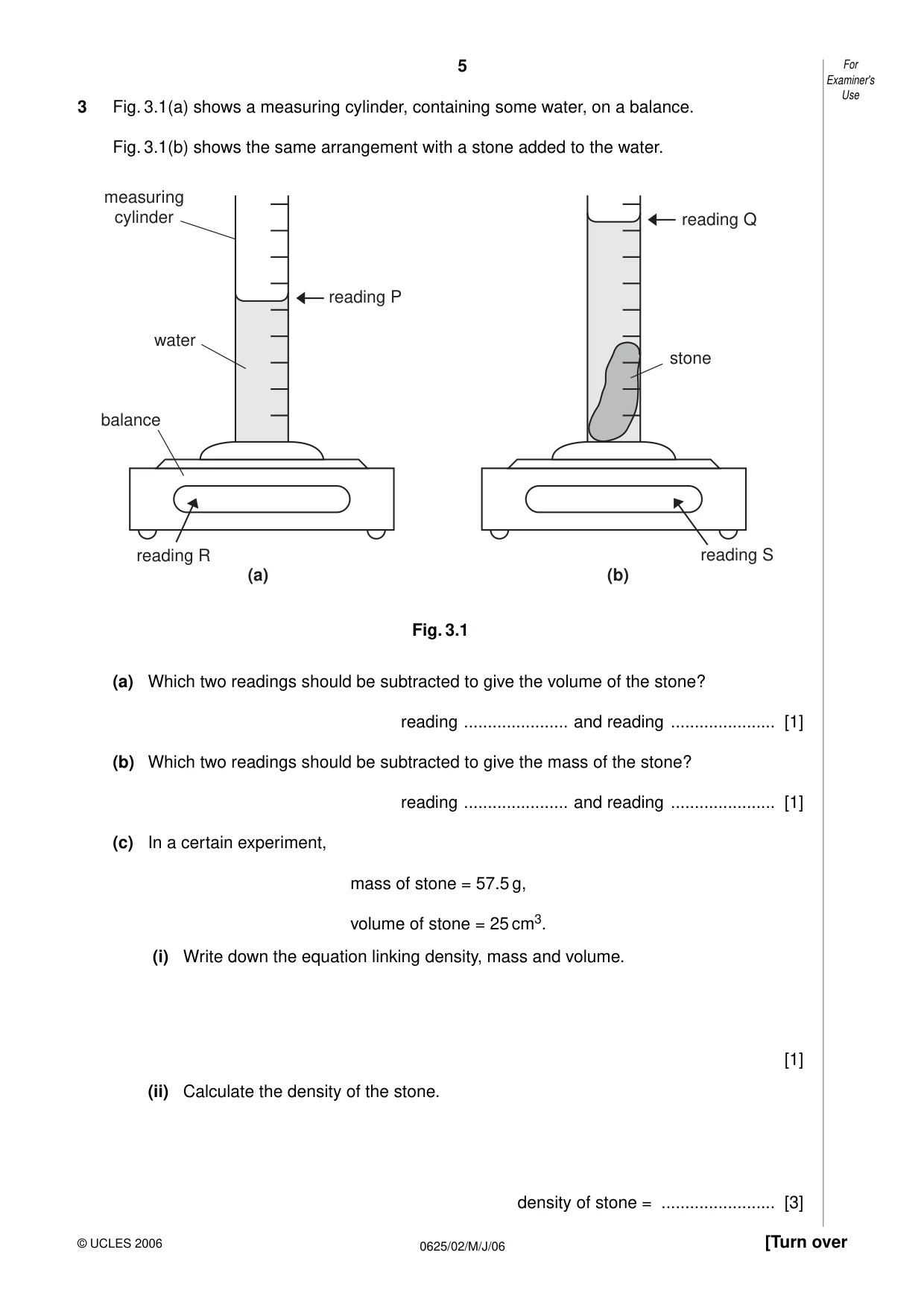 Cambridge IGCSE Physics 0625 2006 May/June Paper 2 · Variant 1 question paper, page 5 of 16