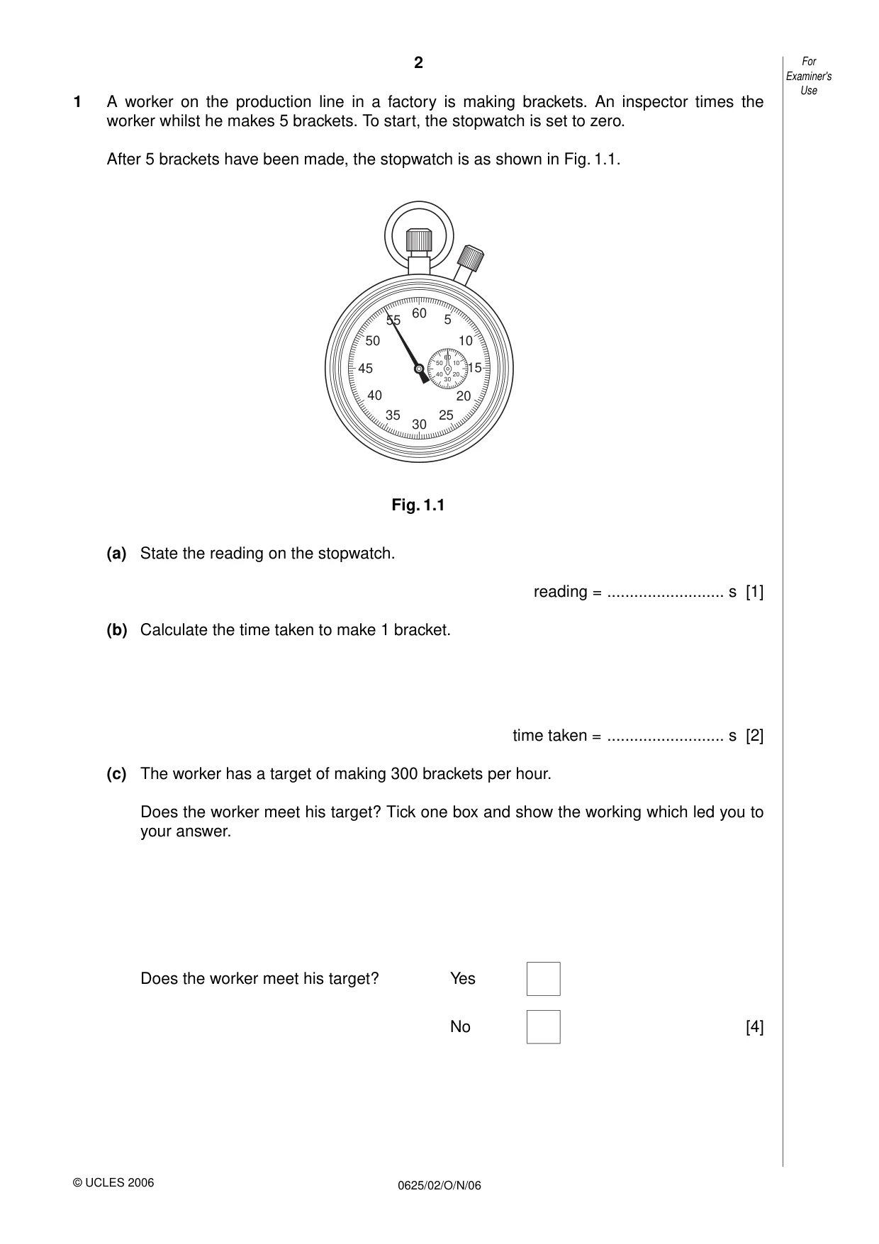 Cambridge IGCSE Physics 0625 2006 Oct/Nov Paper 2 · Variant 1 question paper, page 2 of 16