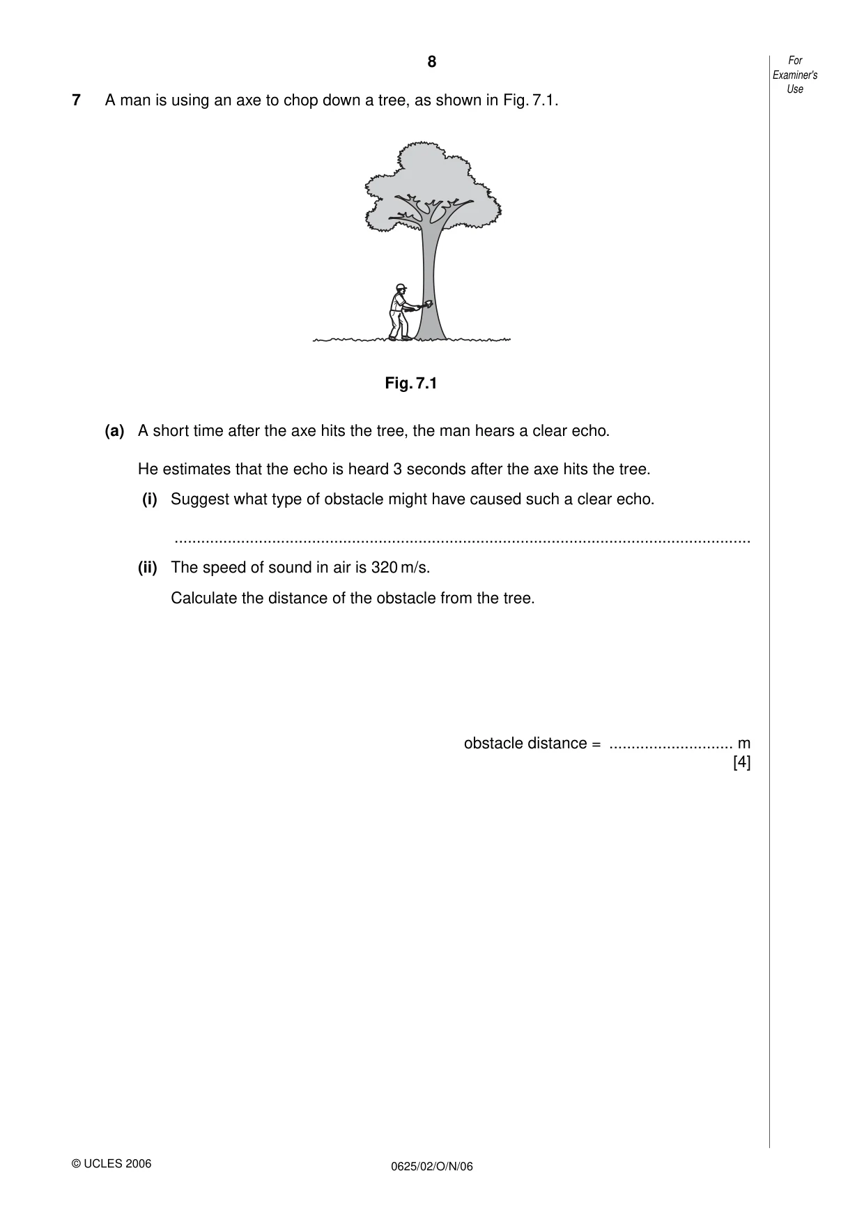 Cambridge IGCSE Physics 0625 2006 Oct/Nov Paper 2 · Variant 1 question paper, page 8 of 16