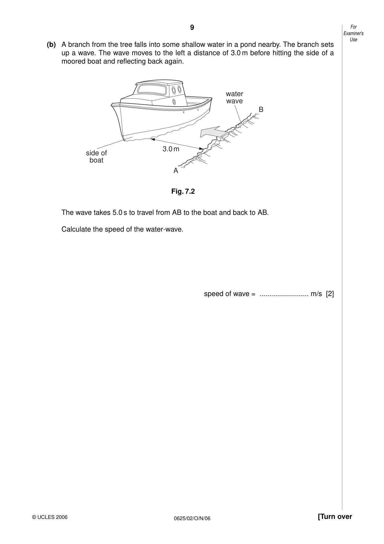 Cambridge IGCSE Physics 0625 2006 Oct/Nov Paper 2 · Variant 1 question paper, page 9 of 16
