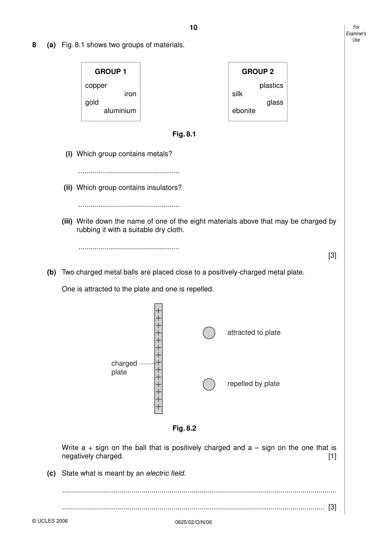 Cambridge IGCSE Physics 0625 2006 Oct/Nov Paper 2 · Variant 1 question paper, page 10 of 16