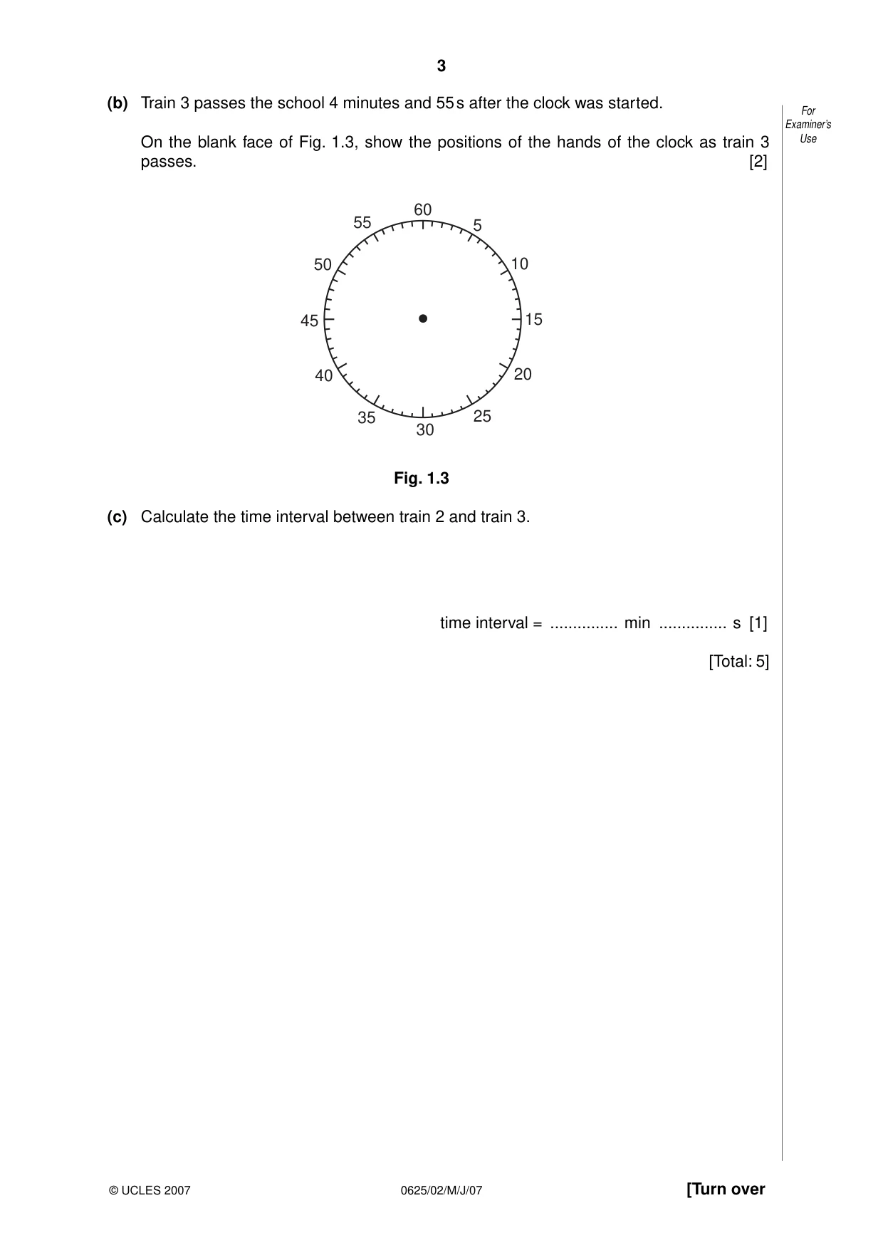 Cambridge IGCSE Physics 0625 2007 May/June Paper 2 · Variant 1 question paper, page 3 of 20