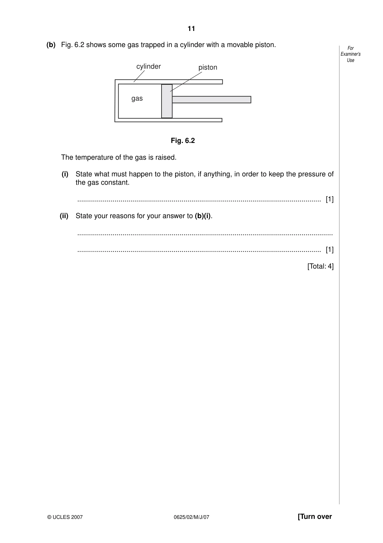 Cambridge IGCSE Physics 0625 2007 May/June Paper 2 · Variant 1 question paper, page 11 of 20