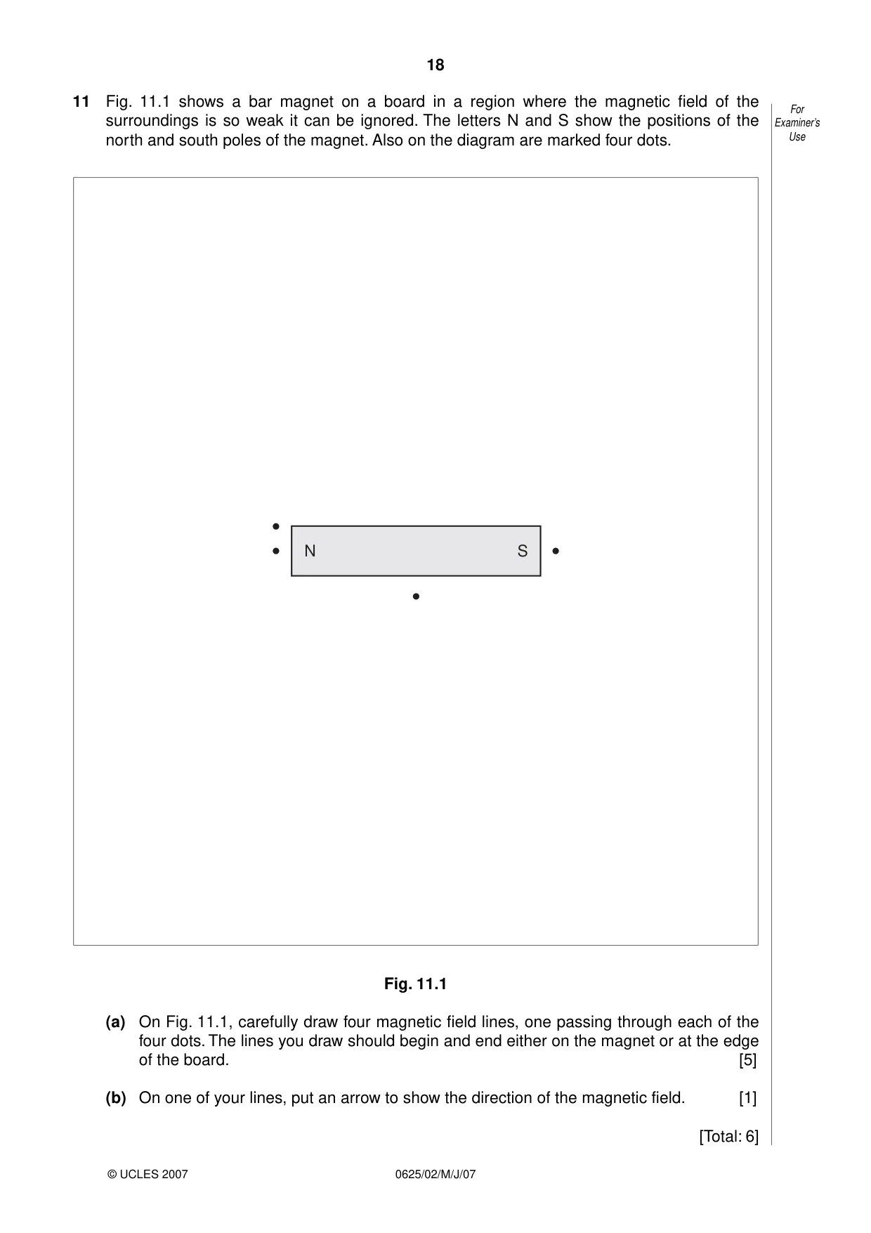 Cambridge IGCSE Physics 0625 2007 May/June Paper 2 · Variant 1 question paper, page 18 of 20
