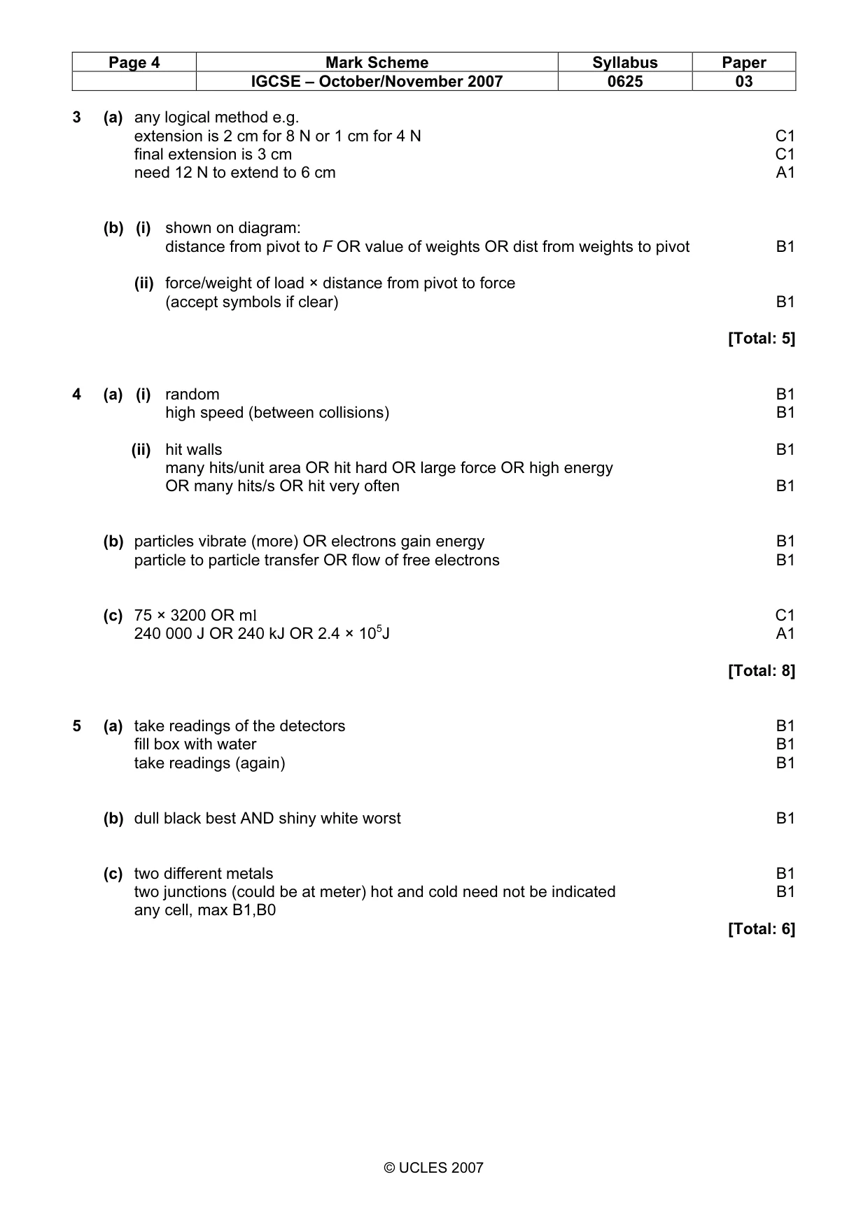 Mark scheme, page 4 of 7