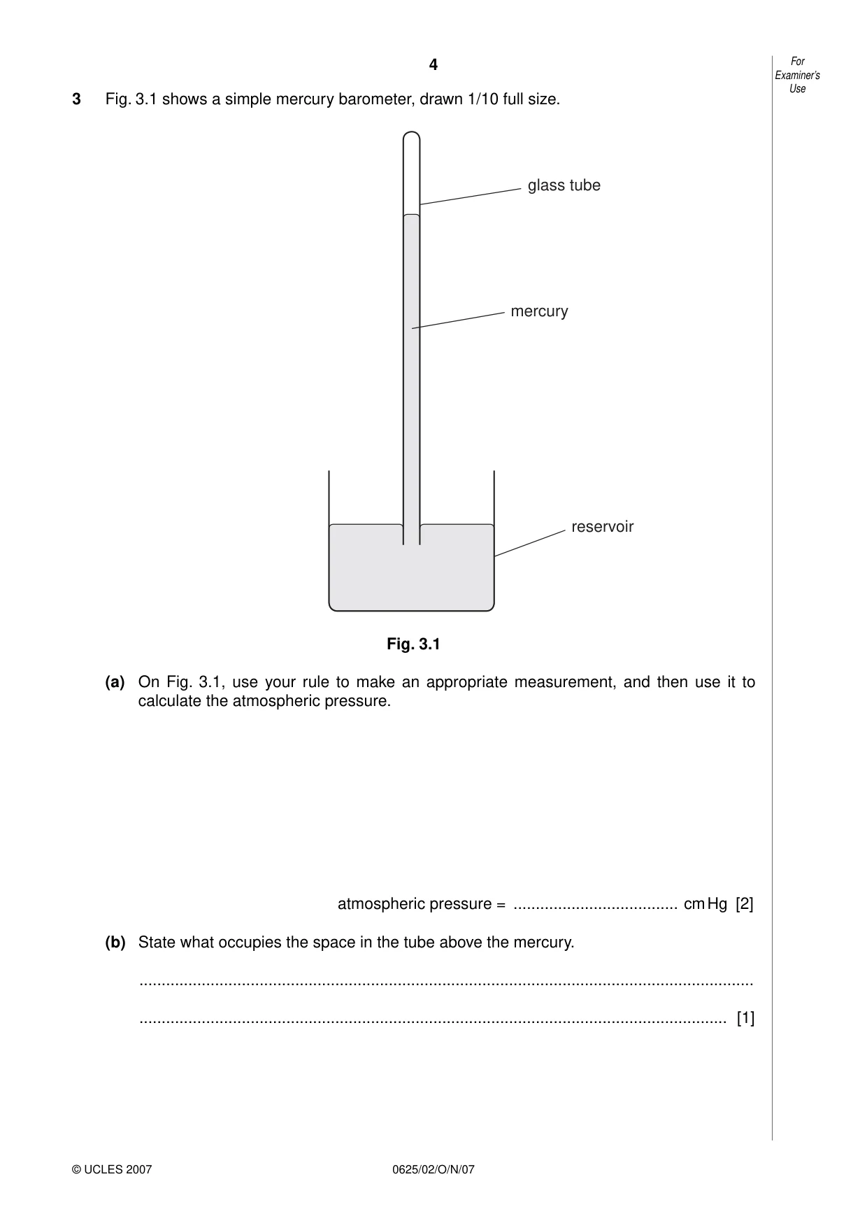 Cambridge IGCSE Physics 0625 2007 Oct/Nov Paper 2 · Variant 1 question paper, page 4 of 16