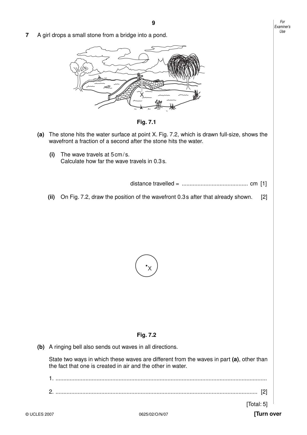 Cambridge IGCSE Physics 0625 2007 Oct/Nov Paper 2 · Variant 1 question paper, page 9 of 16