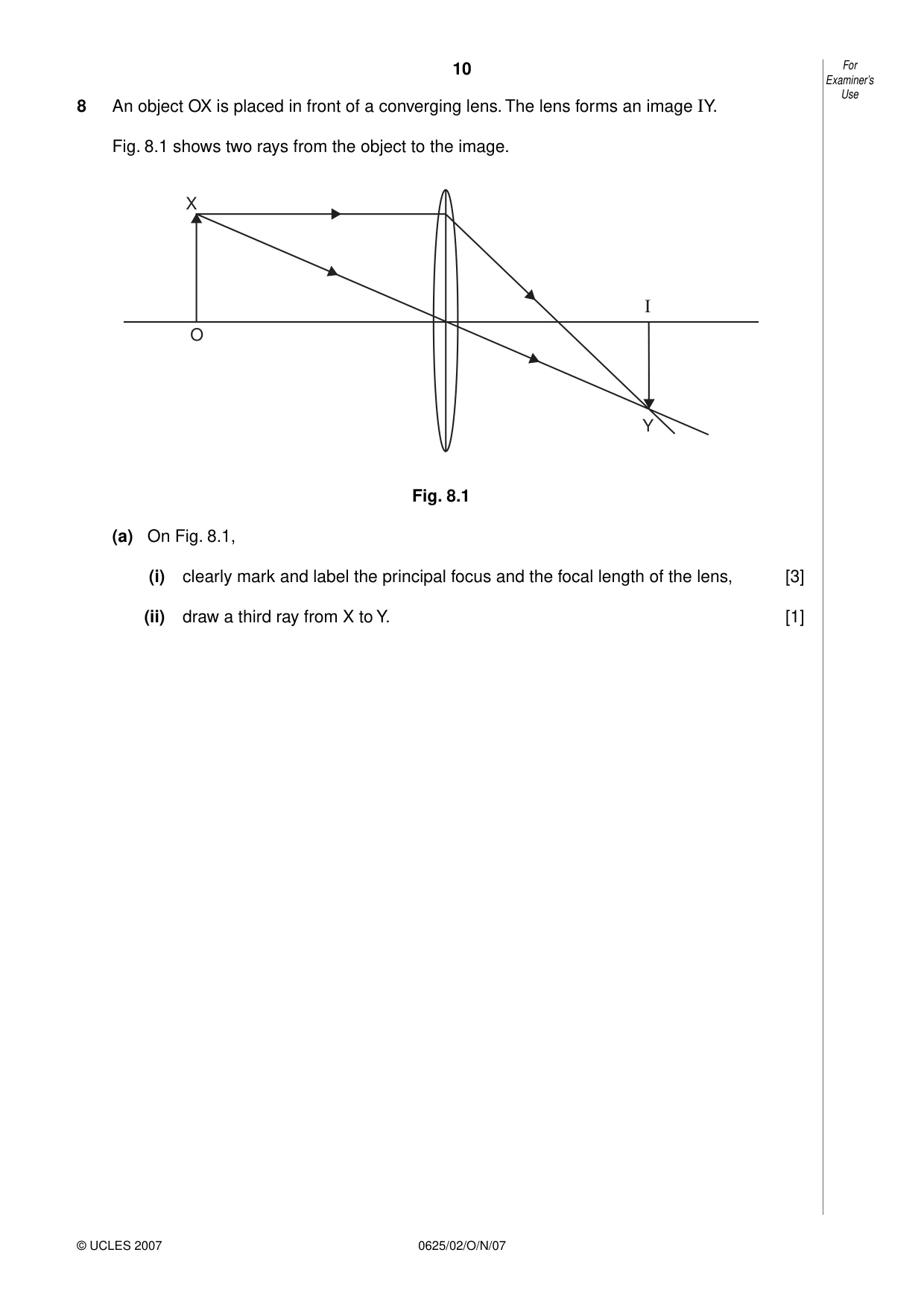 Cambridge IGCSE Physics 0625 2007 Oct/Nov Paper 2 · Variant 1 question paper, page 10 of 16
