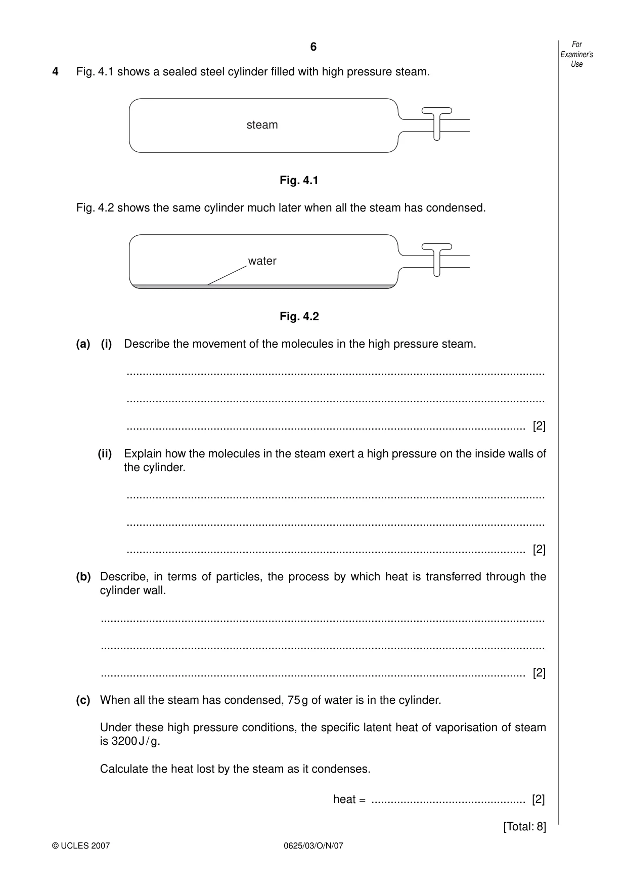 Cambridge IGCSE Physics 0625 2007 Oct/Nov Paper 3 · Variant 1 question paper, page 6 of 16