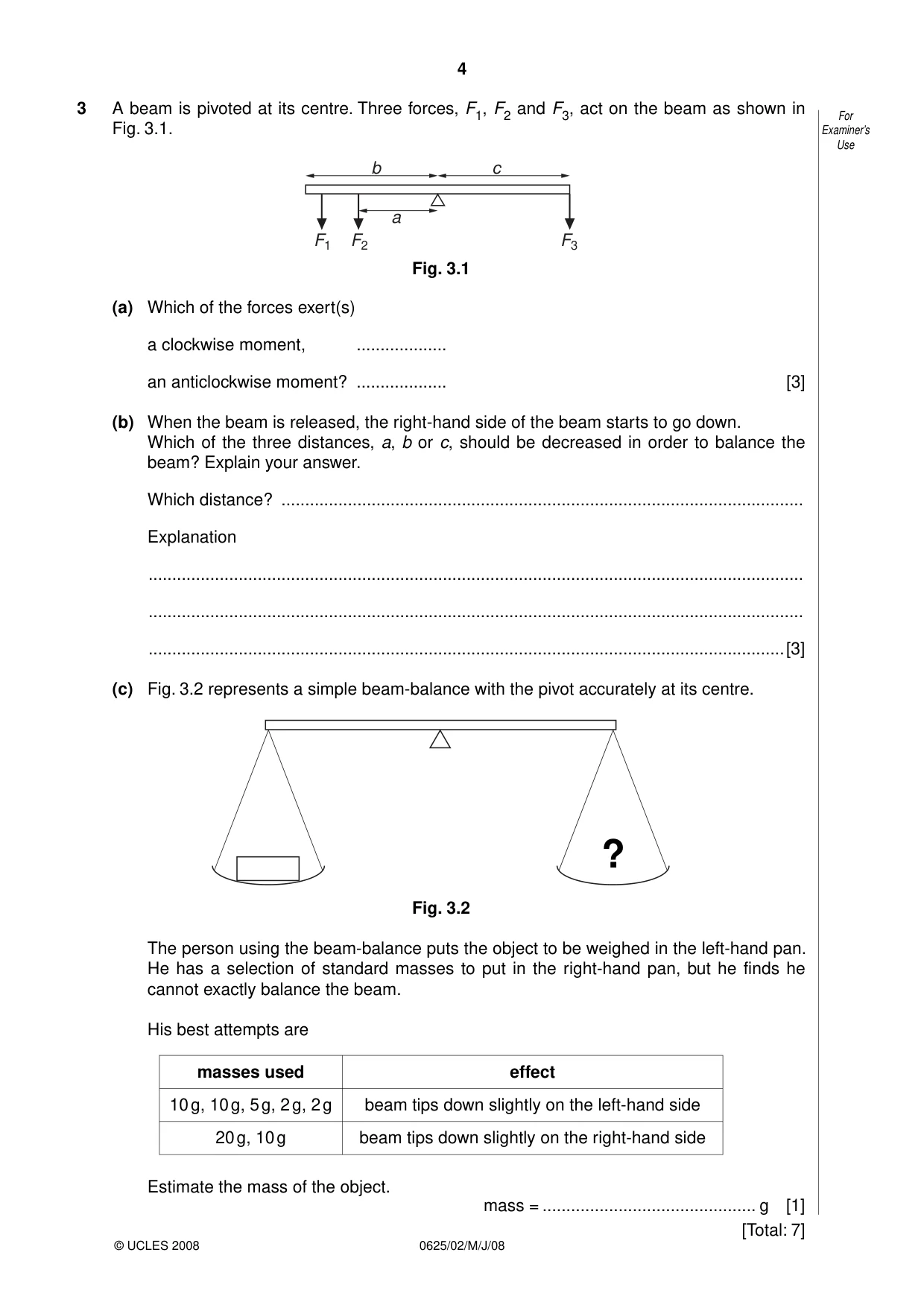 Cambridge IGCSE Physics 0625 2008 May/June Paper 2 · Variant 1 question paper, page 4 of 16