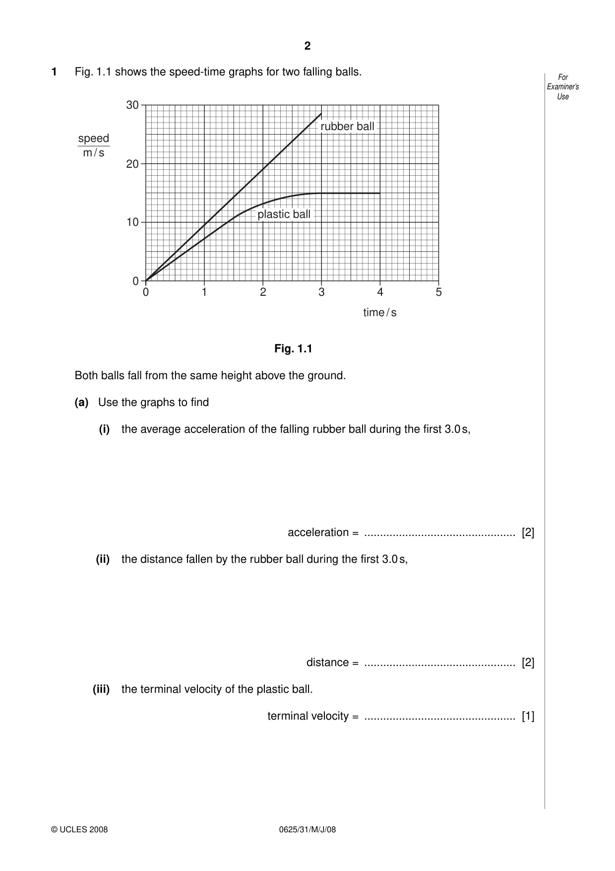 Cambridge IGCSE Physics 0625 2008 May/June Paper 3 · Variant 1 question paper, page 3 of 33