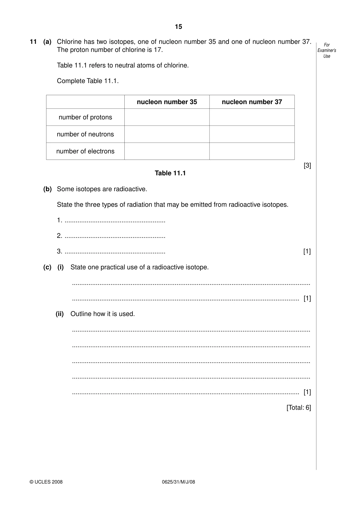 Cambridge IGCSE Physics 0625 2008 May/June Paper 3 · Variant 1 question paper, page 16 of 33
