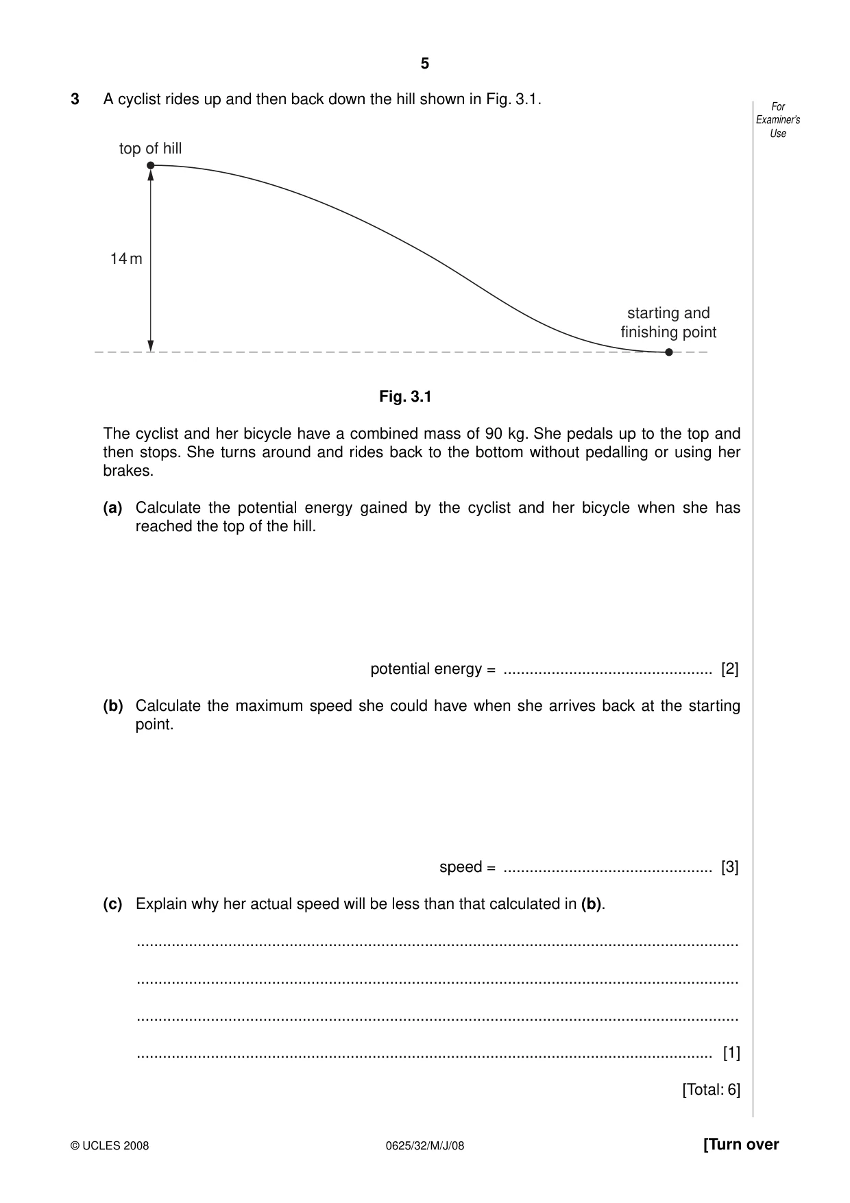 Cambridge IGCSE Physics 0625 2008 May/June Paper 3 · Variant 1 question paper, page 22 of 33