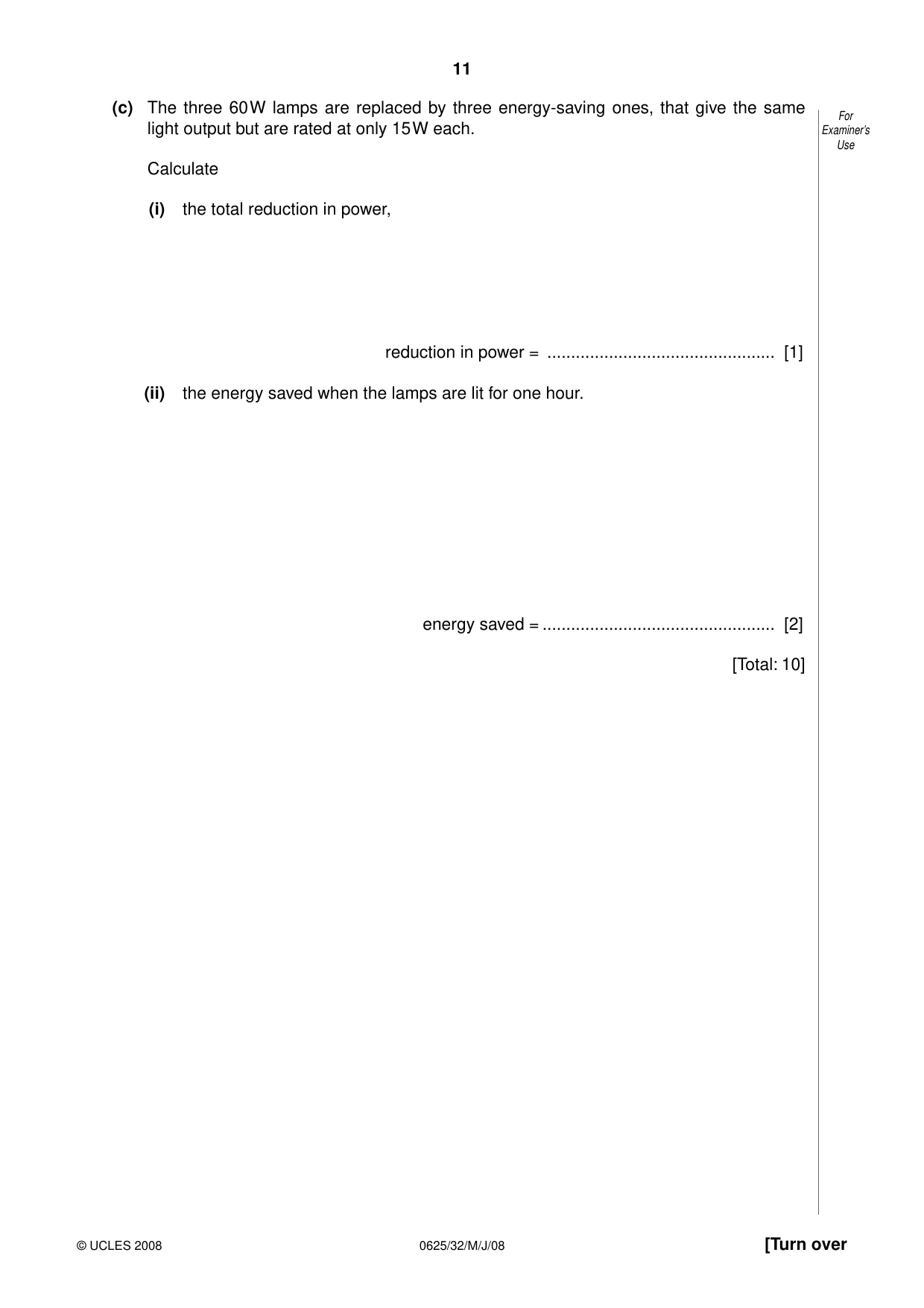 Cambridge IGCSE Physics 0625 2008 May/June Paper 3 · Variant 1 question paper, page 28 of 33