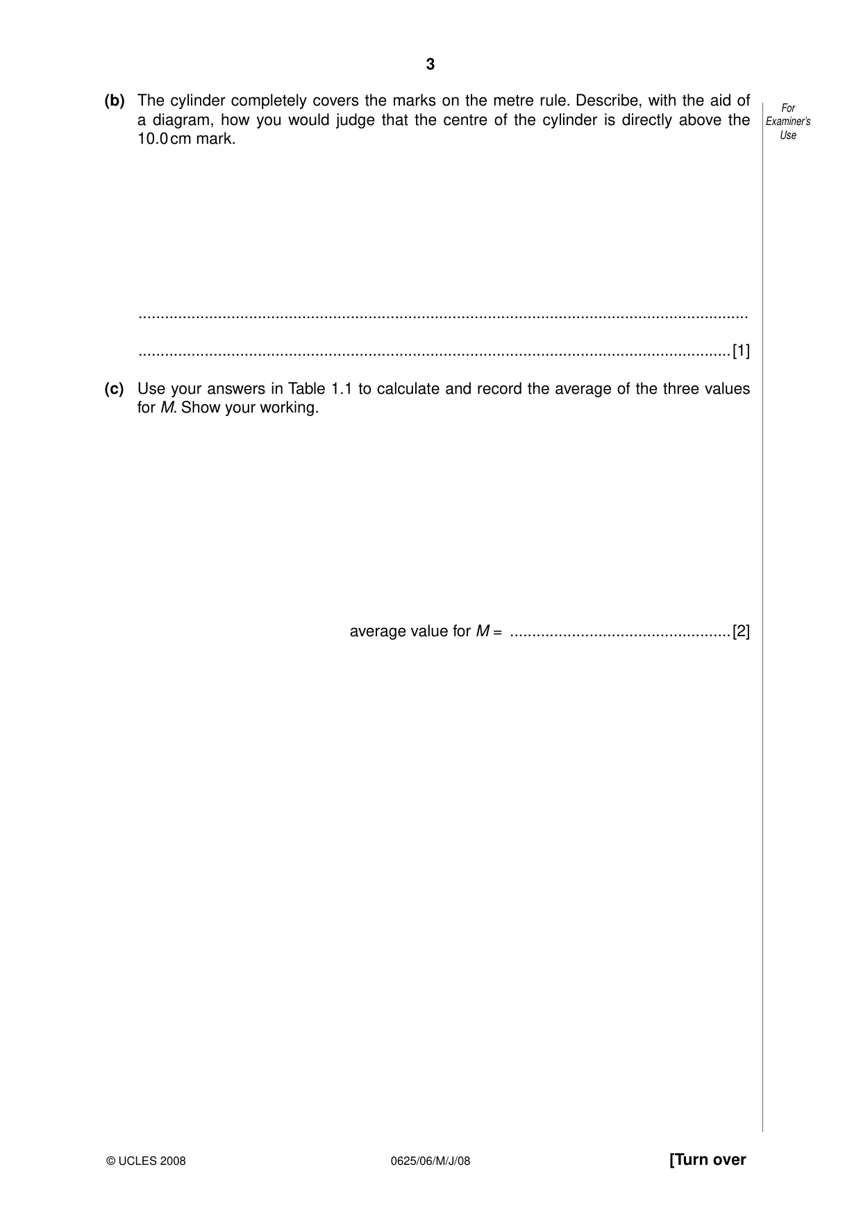 Cambridge IGCSE Physics 0625 2008 May/June Paper 6 · Variant 1 question paper, page 3 of 16