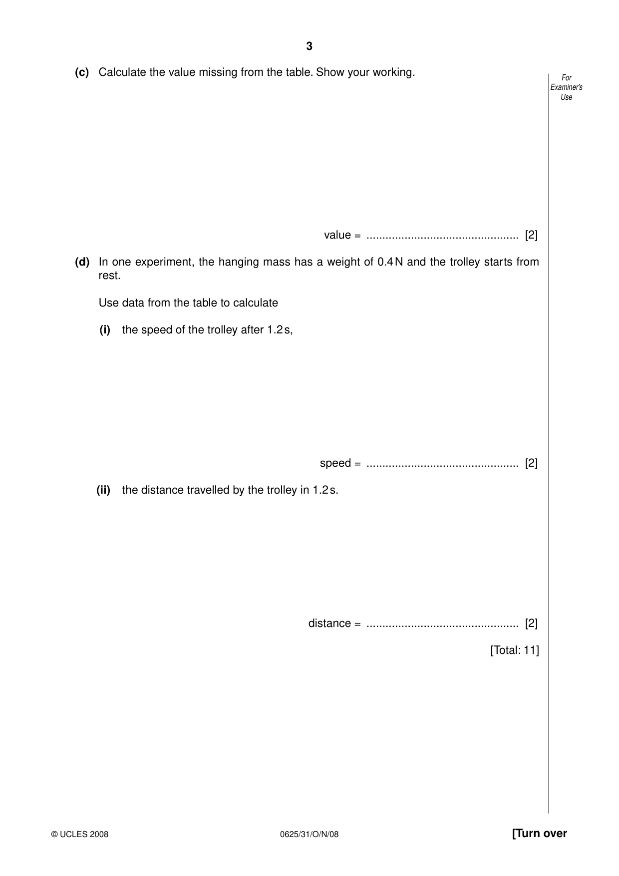 Cambridge IGCSE Physics 0625 2008 Oct/Nov Paper 3 · Variant 0 question paper, page 4 of 33