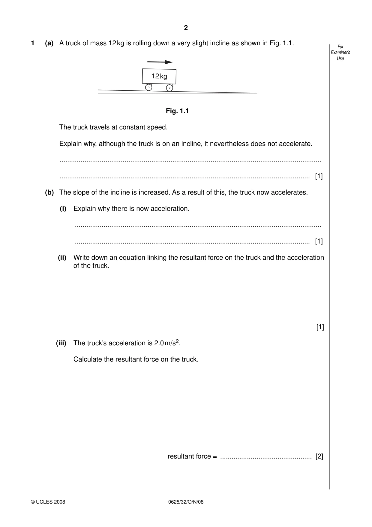 Cambridge IGCSE Physics 0625 2008 Oct/Nov Paper 3 · Variant 0 question paper, page 19 of 33