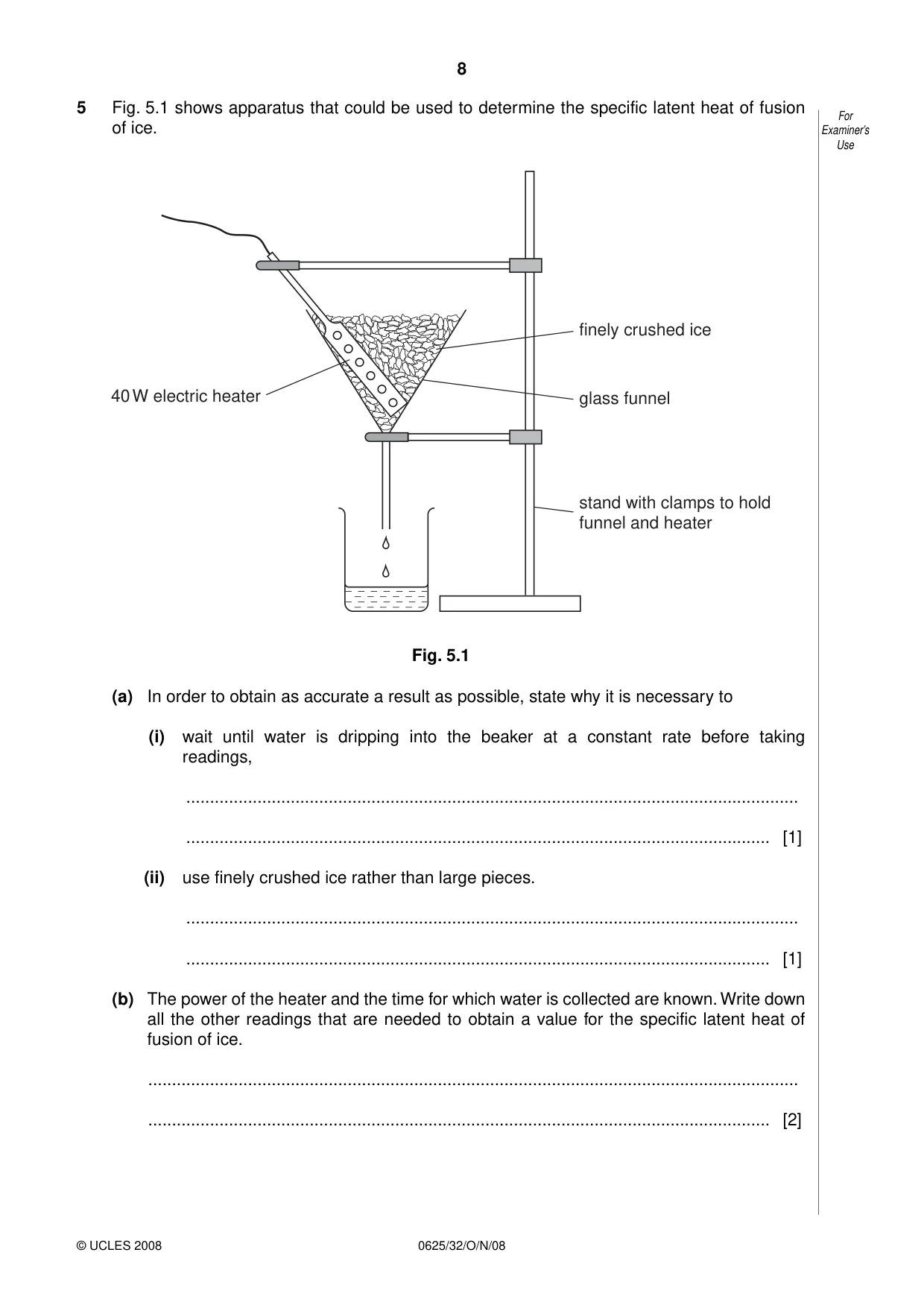 Cambridge IGCSE Physics 0625 2008 Oct/Nov Paper 3 · Variant 0 question paper, page 25 of 33