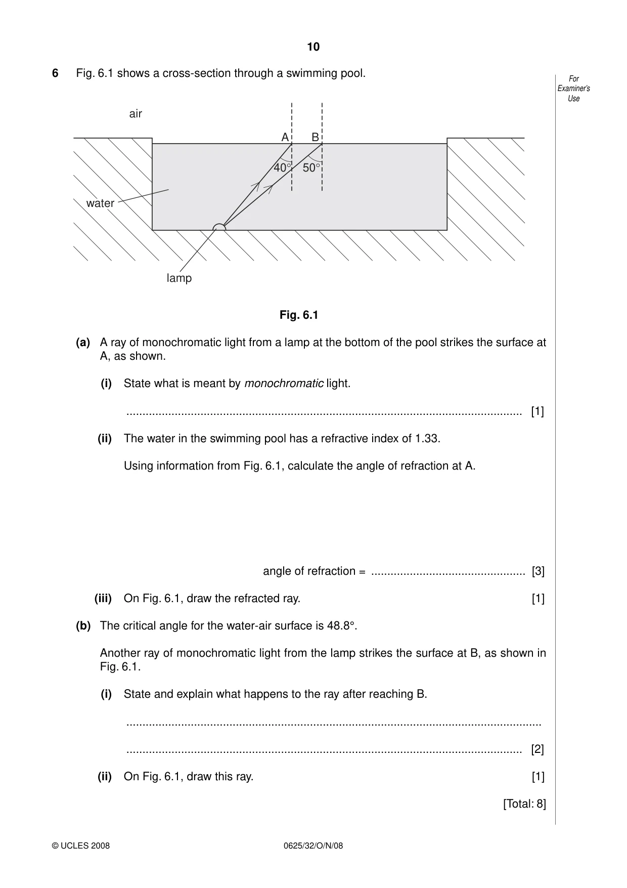 Cambridge IGCSE Physics 0625 2008 Oct/Nov Paper 3 · Variant 0 question paper, page 27 of 33