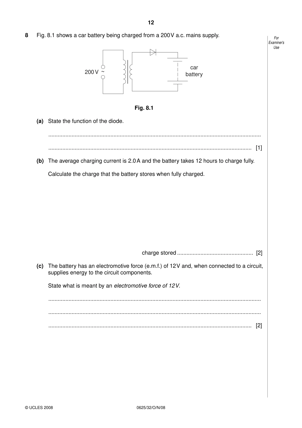 Cambridge IGCSE Physics 0625 2008 Oct/Nov Paper 3 · Variant 0 question paper, page 29 of 33