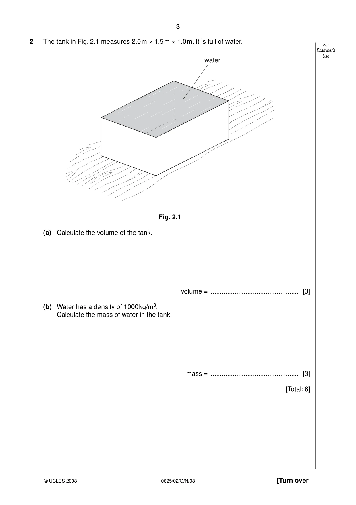 Cambridge IGCSE Physics 0625 2008 Oct/Nov Paper 2 · Variant 1 question paper, page 3 of 16