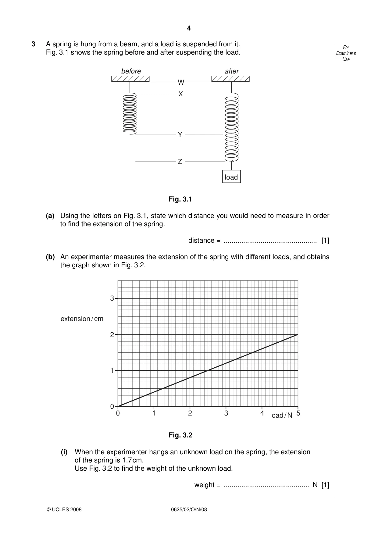 Cambridge IGCSE Physics 0625 2008 Oct/Nov Paper 2 · Variant 1 question paper, page 4 of 16