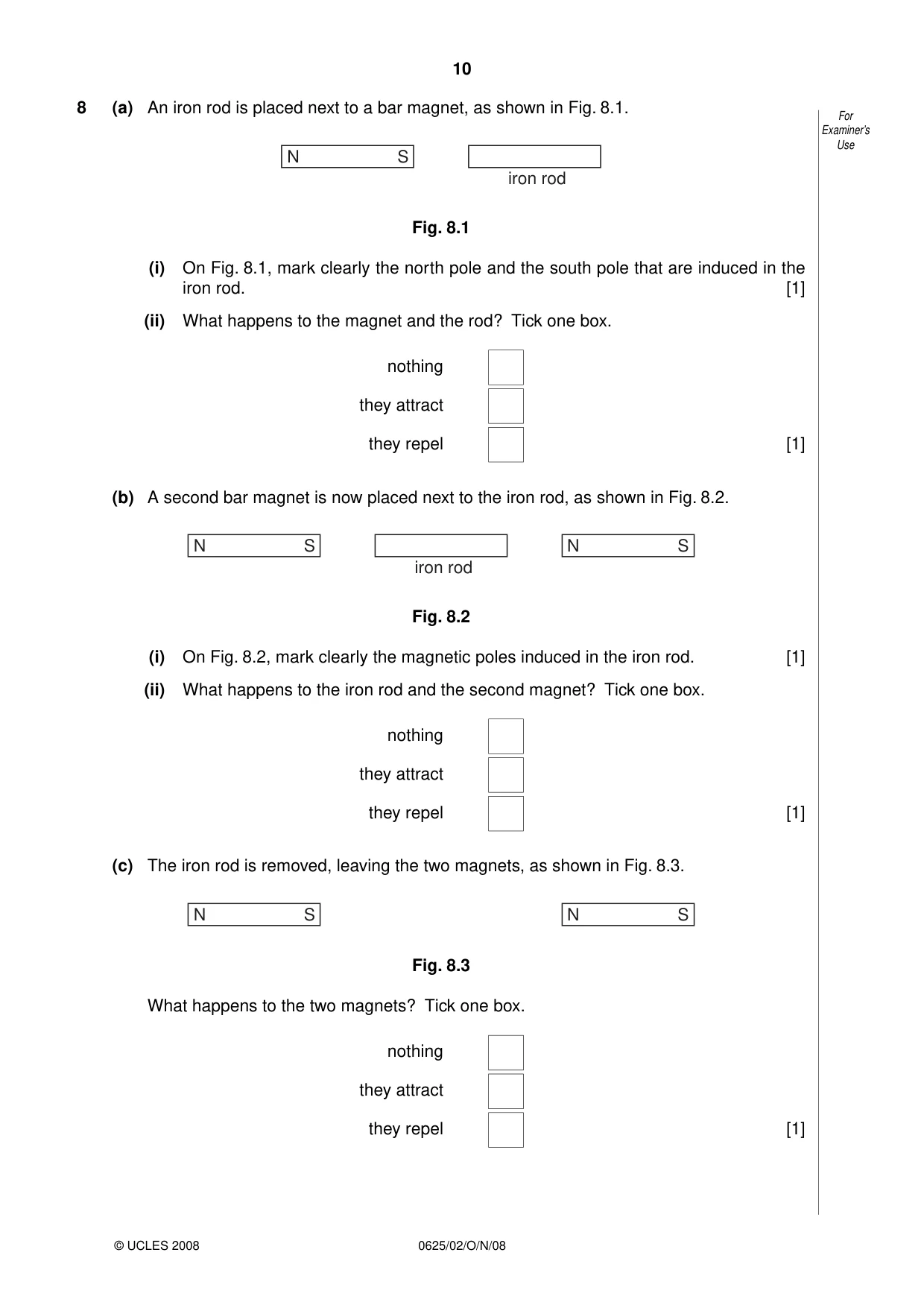 Cambridge IGCSE Physics 0625 2008 Oct/Nov Paper 2 · Variant 1 question paper, page 10 of 16